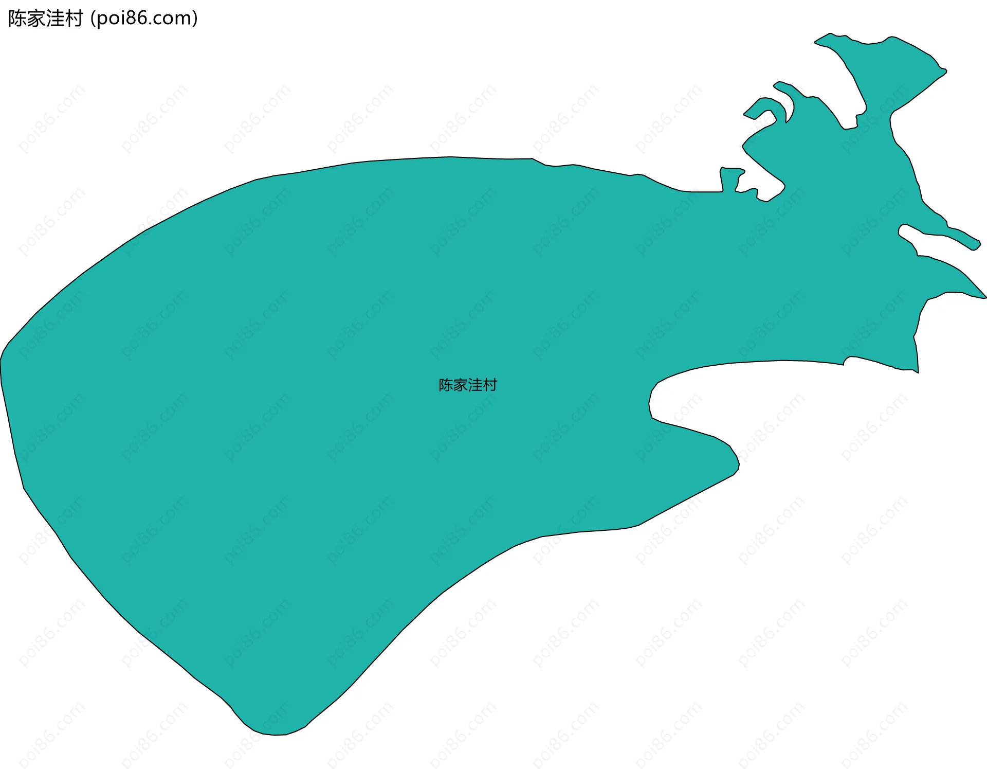 陈家洼村边界地图