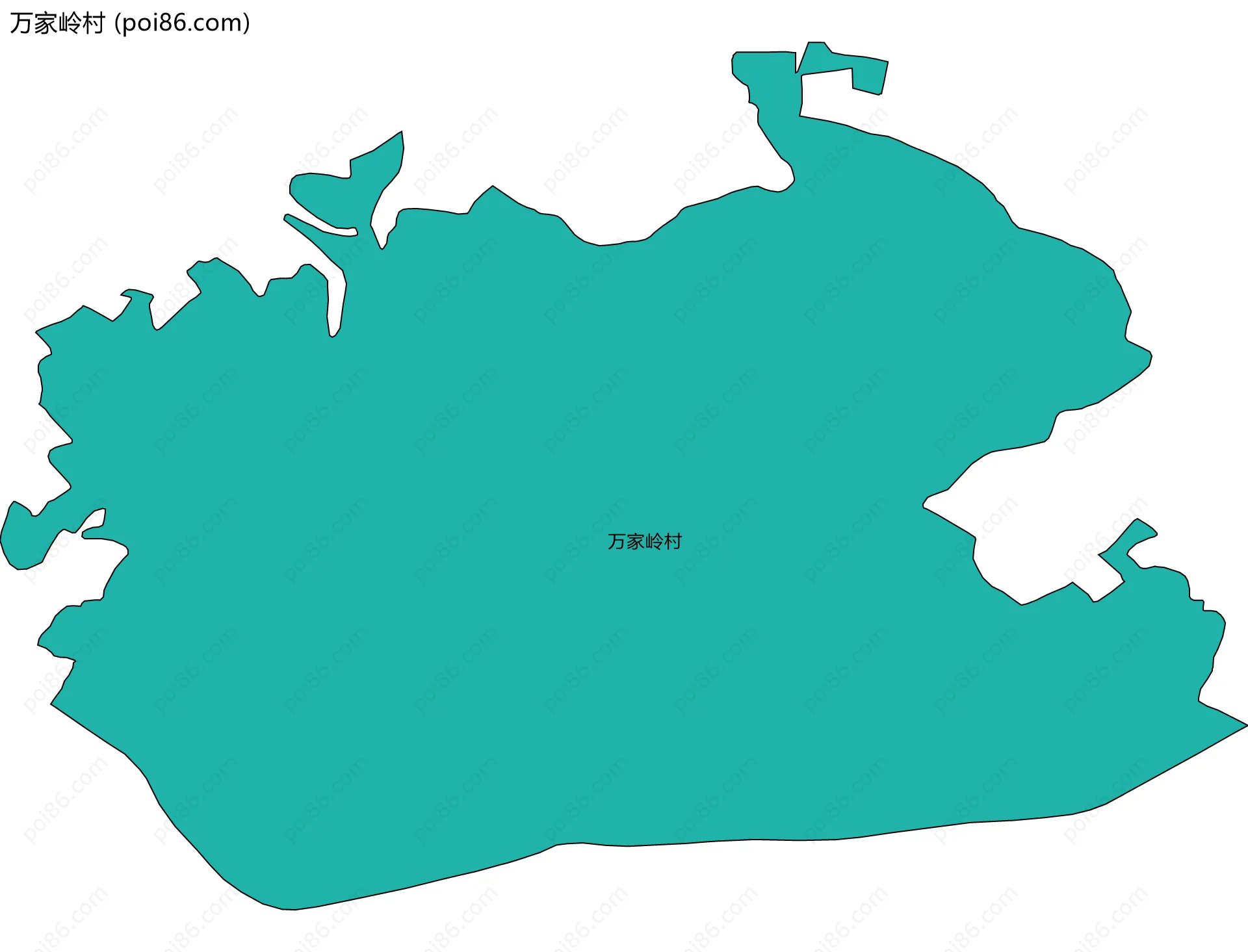 万家岭村边界地图