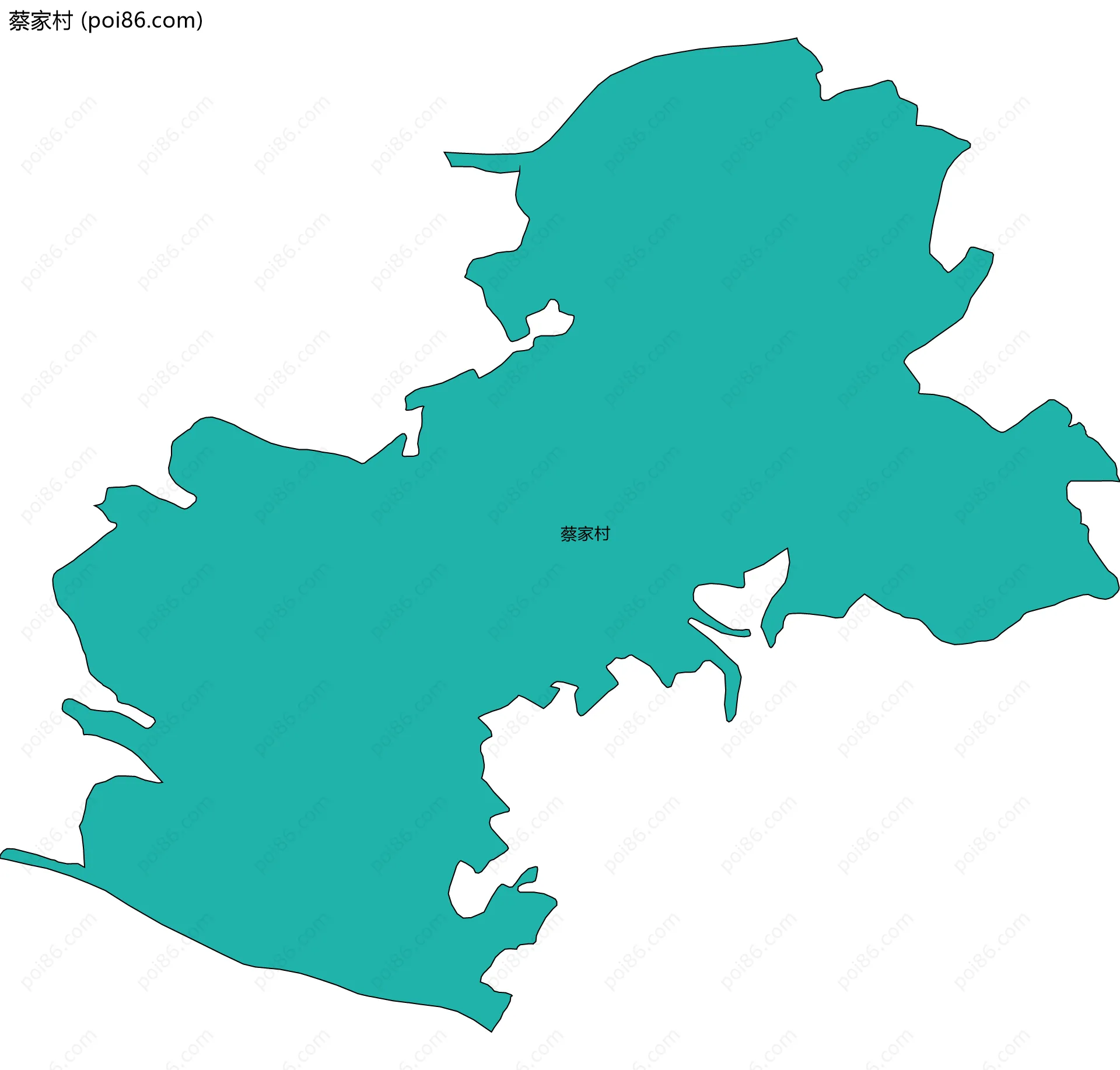 蔡家村边界地图