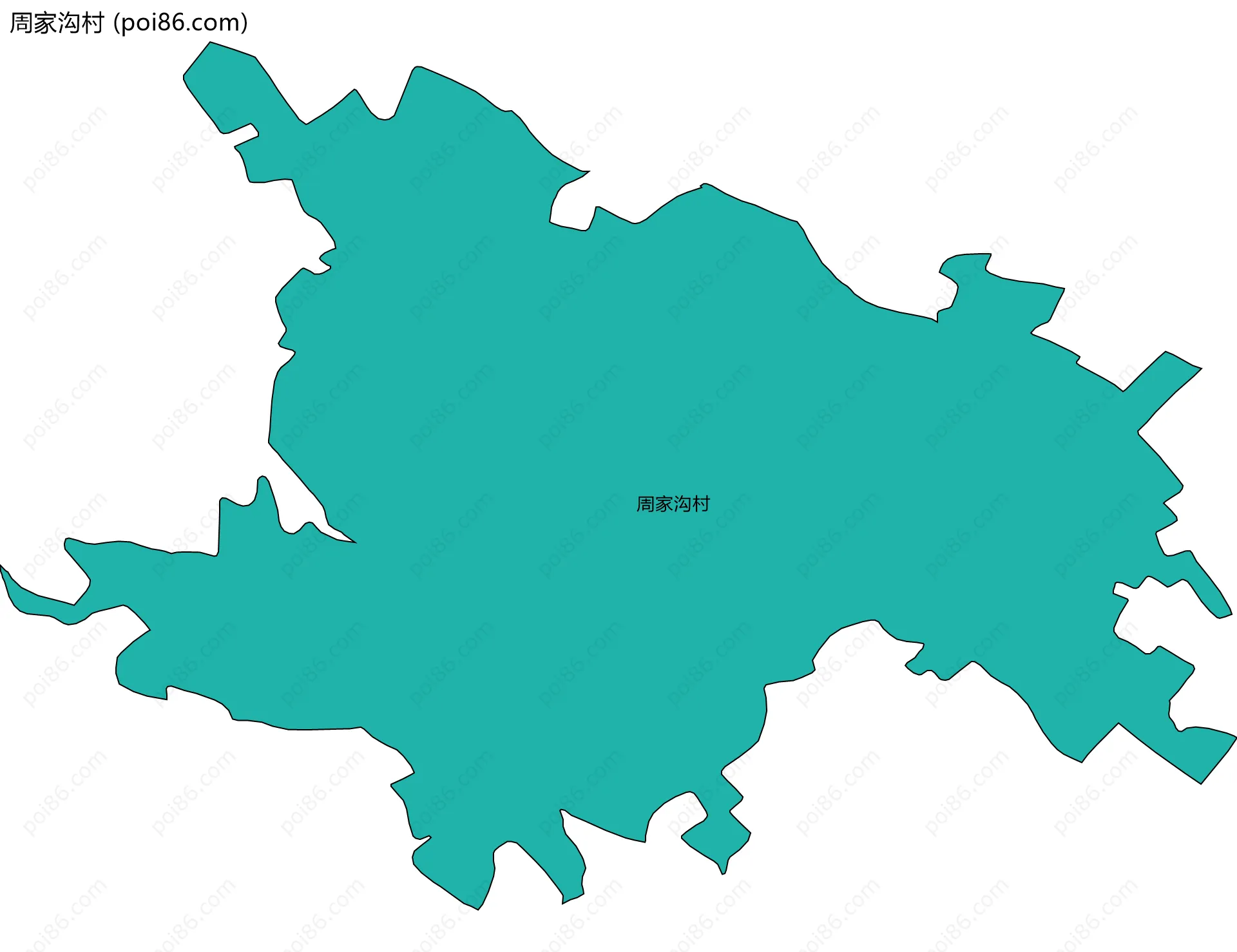 周家沟村边界地图
