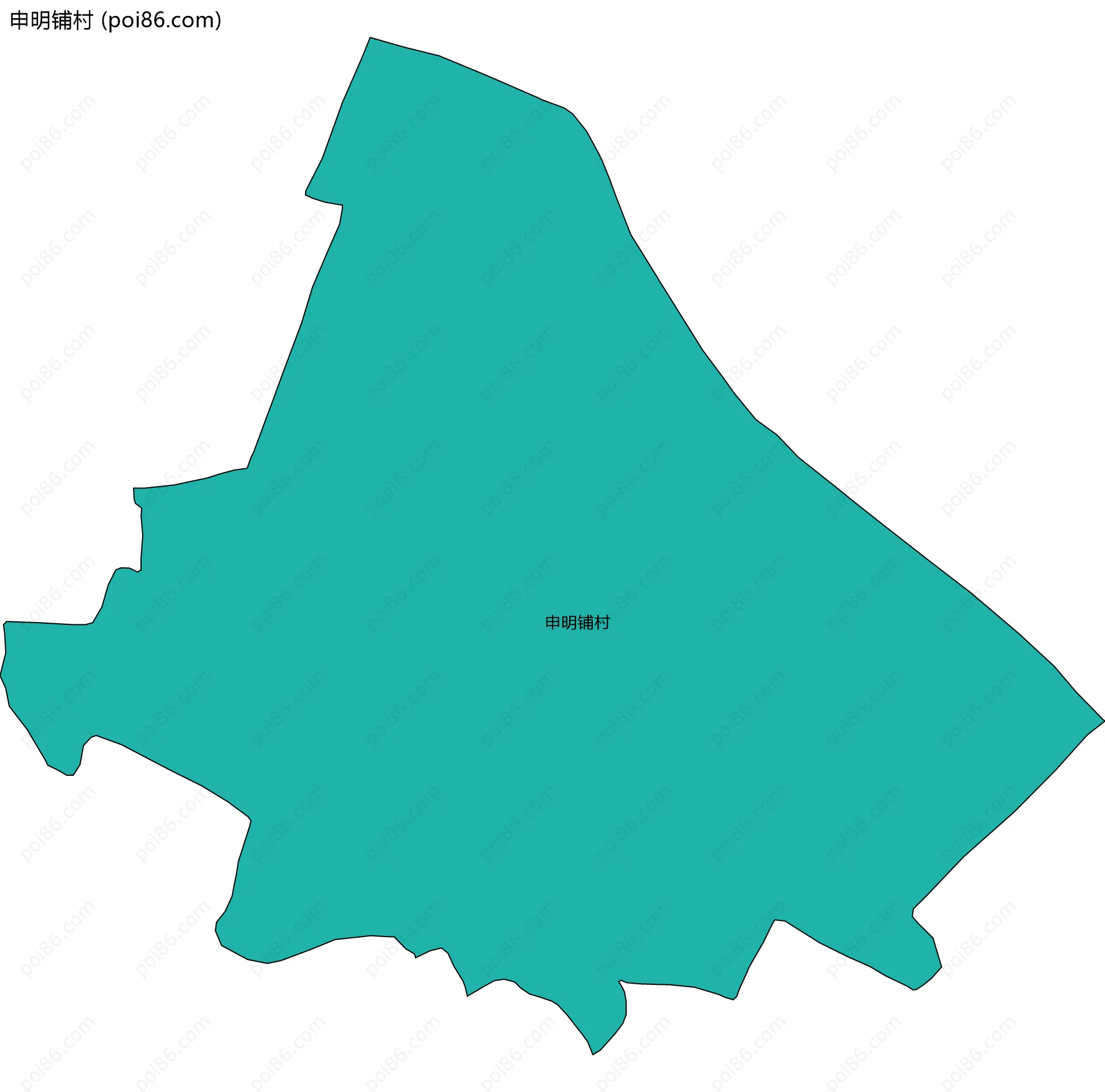 申明铺村边界地图