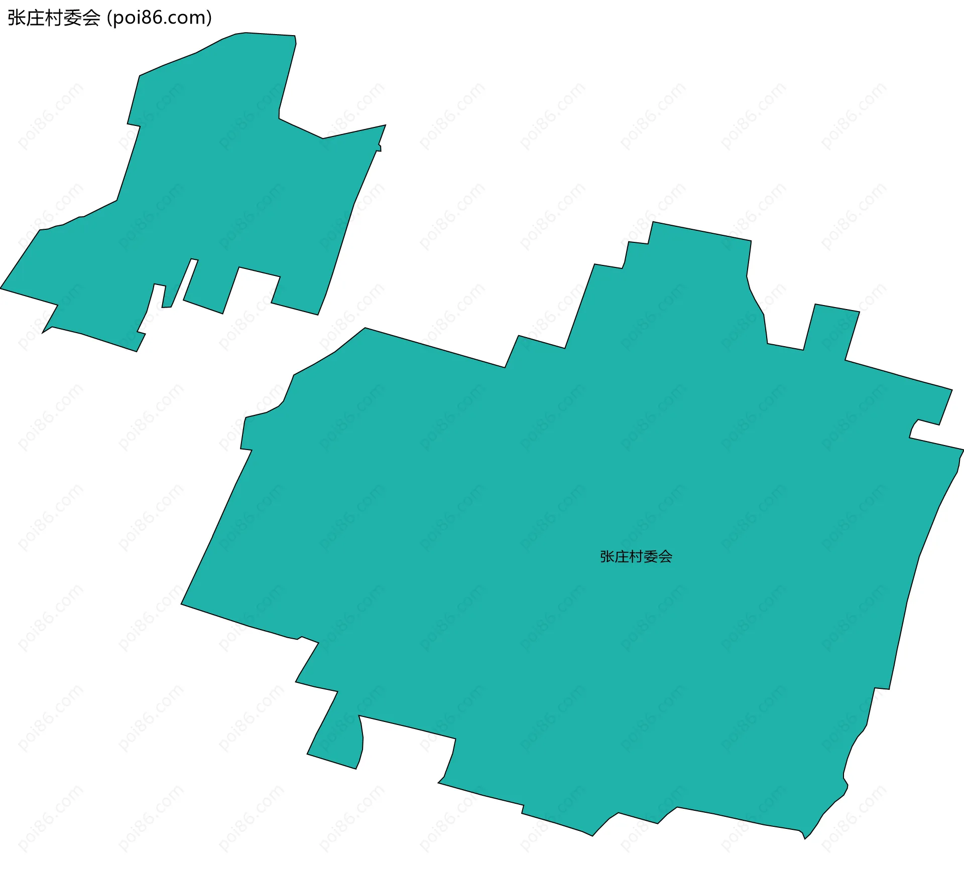 张庄村委会边界地图