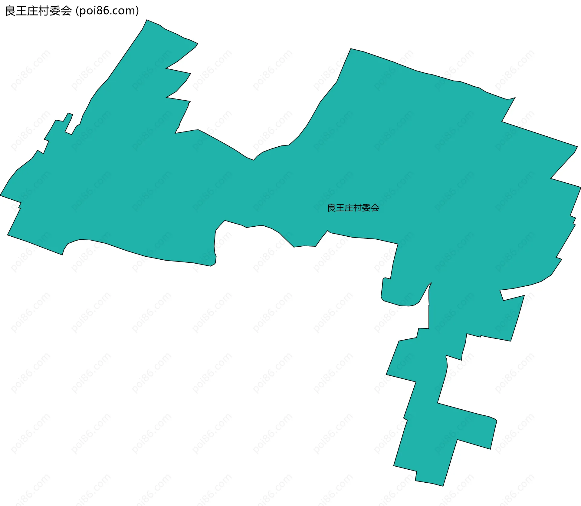 良王庄村委会边界地图