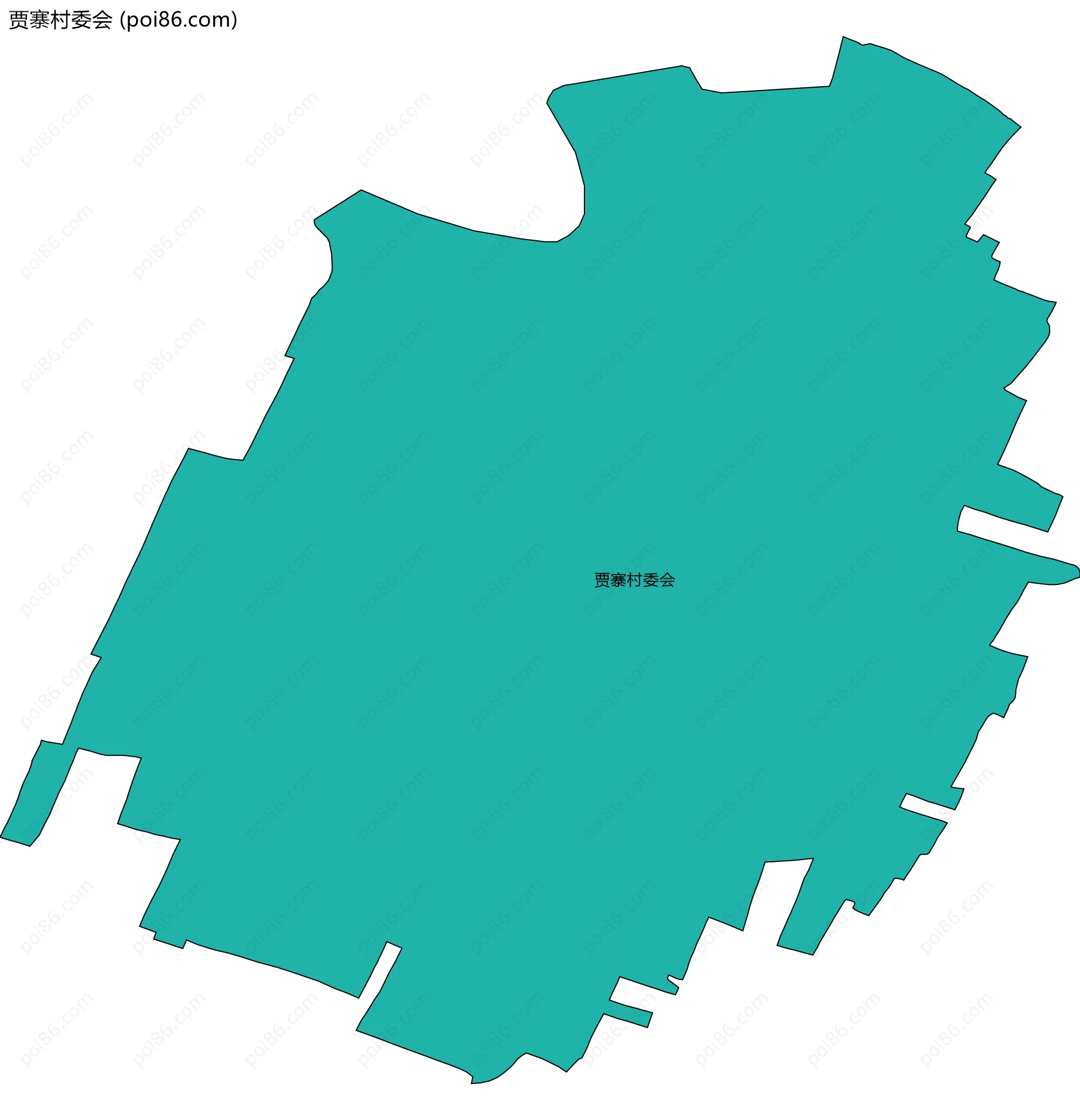 贾寨村委会边界地图