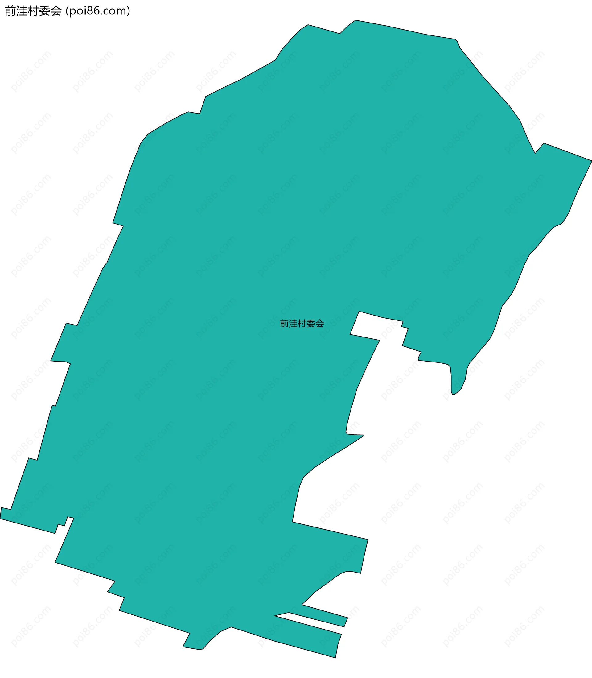前洼村委会边界地图