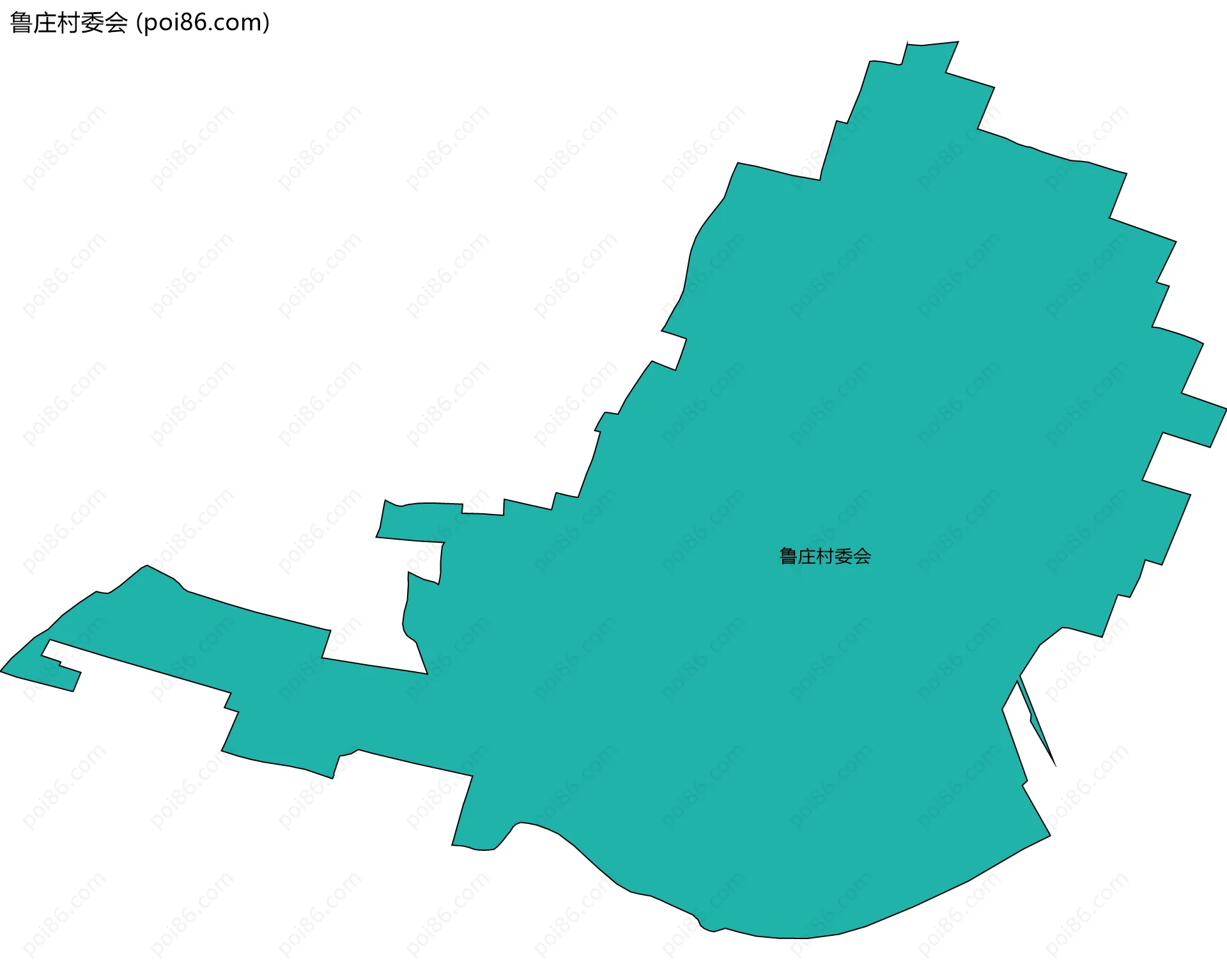 鲁庄村委会边界地图