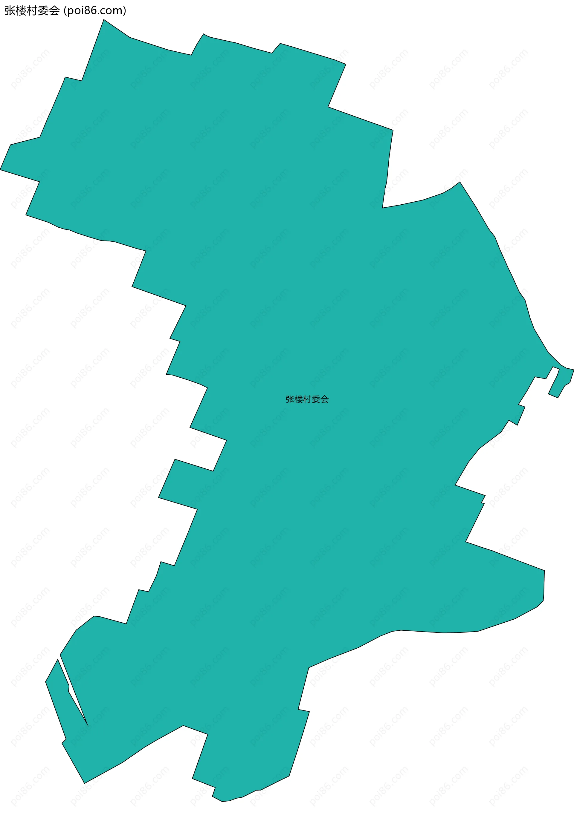 张楼村委会边界地图