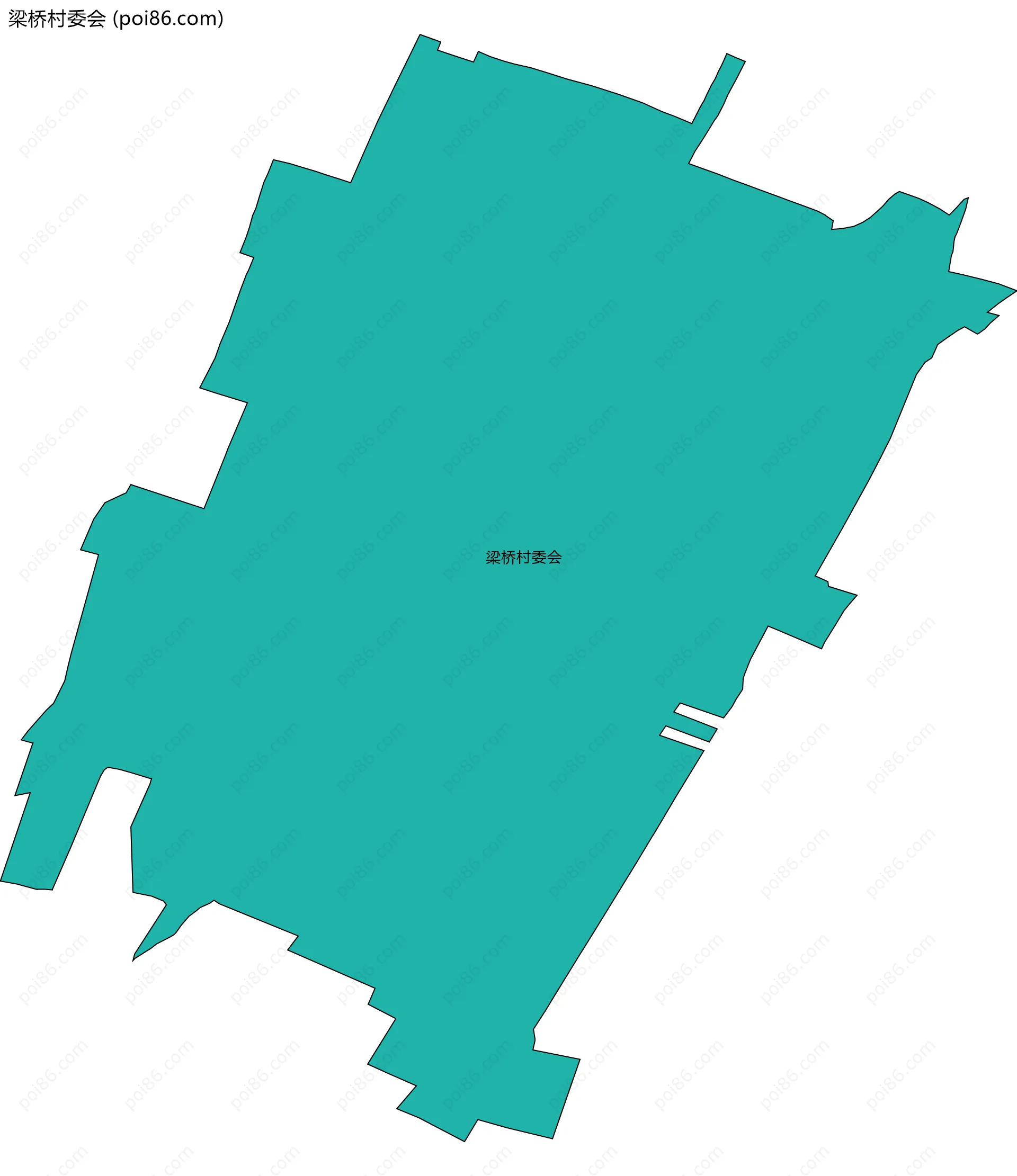 梁桥村委会边界地图