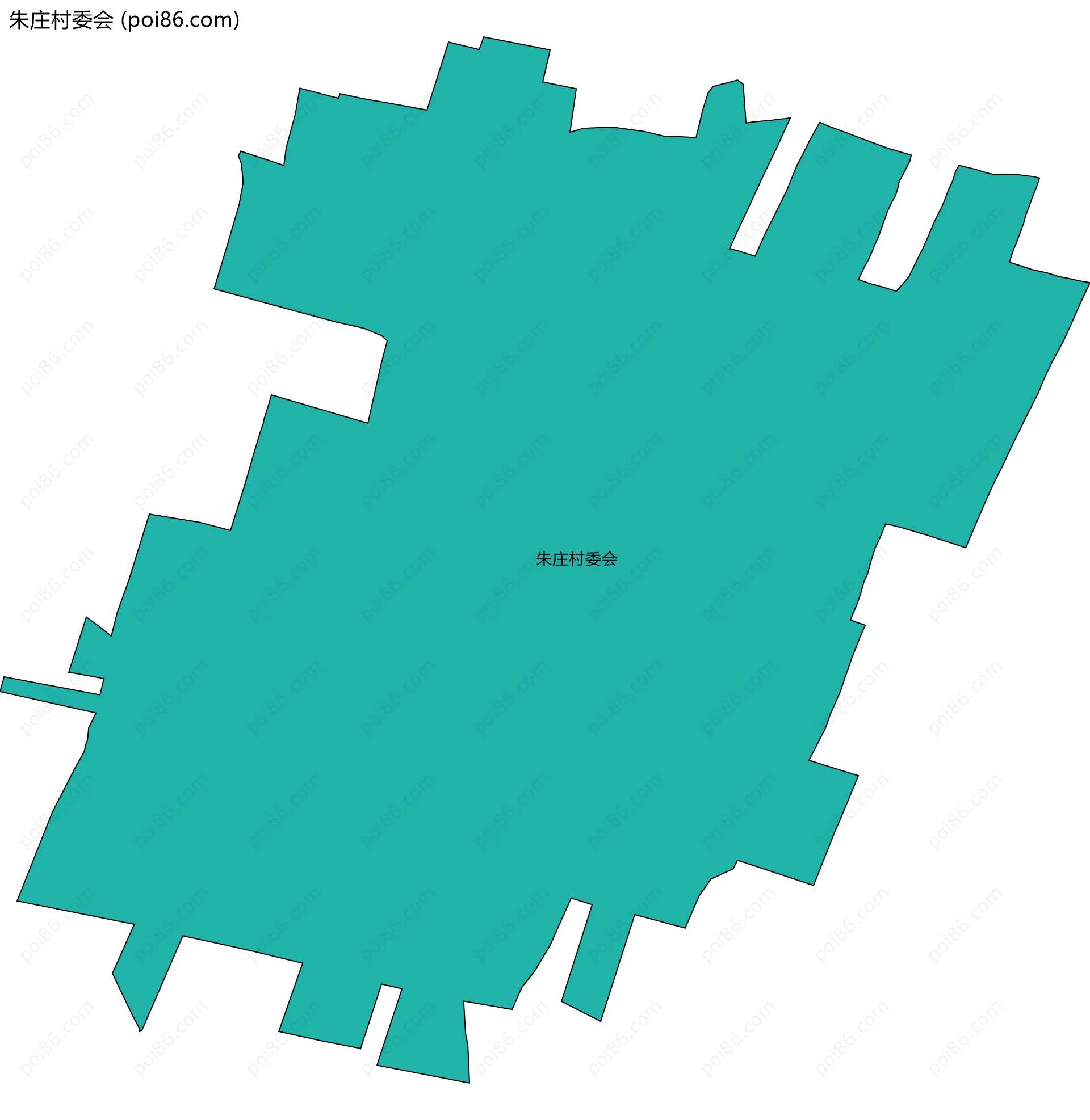 朱庄村委会边界地图