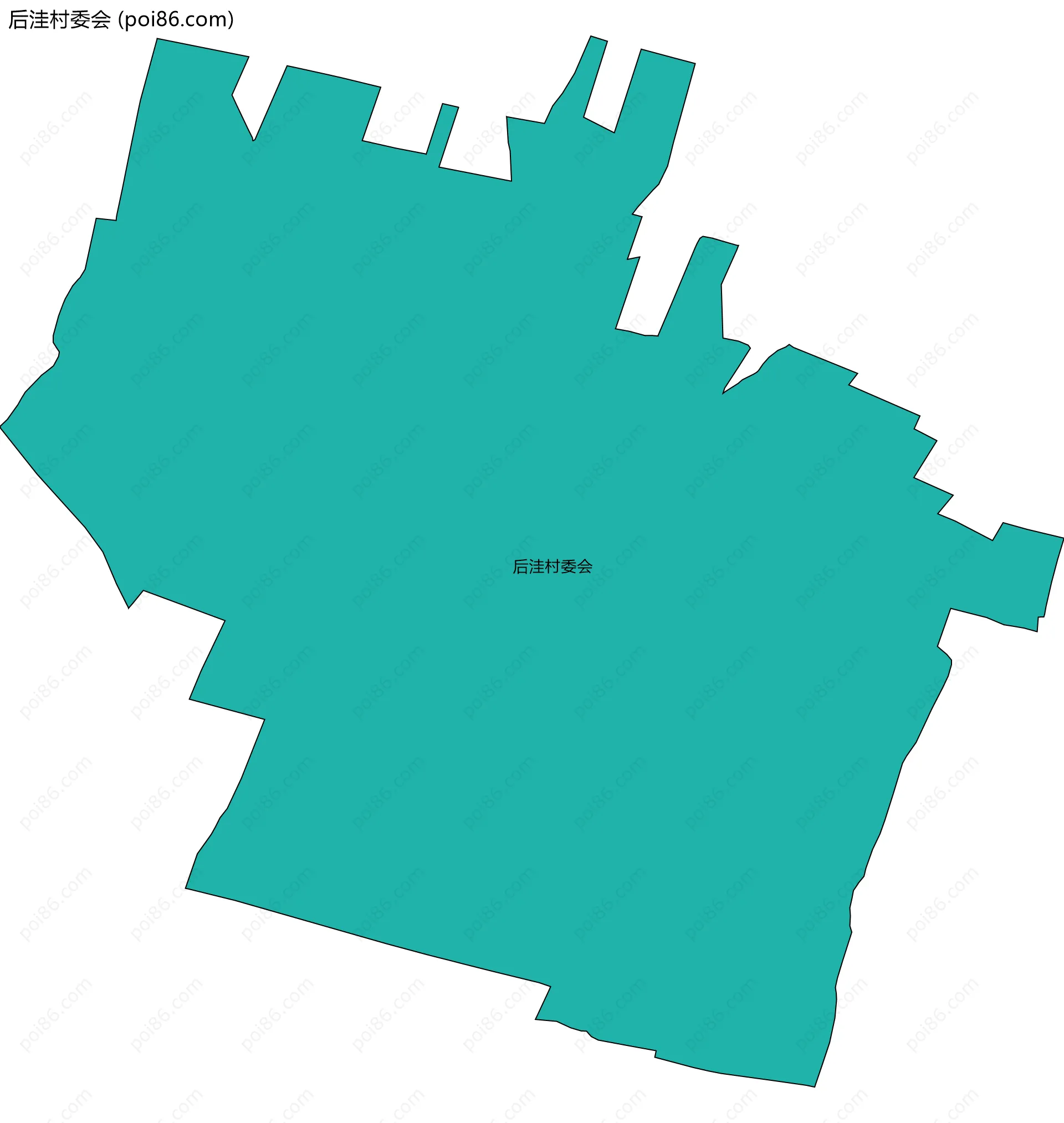 后洼村委会边界地图