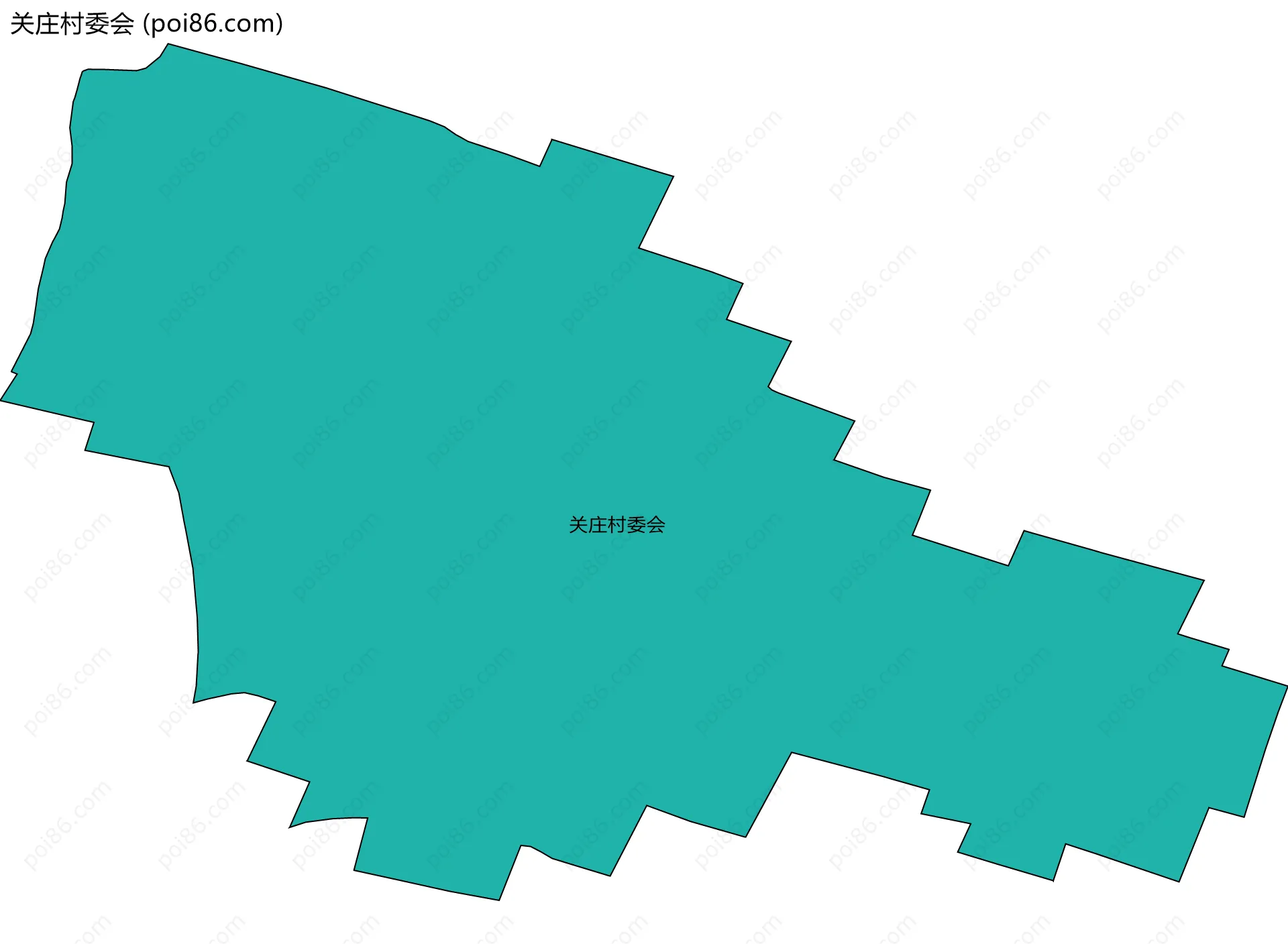 关庄村委会边界地图