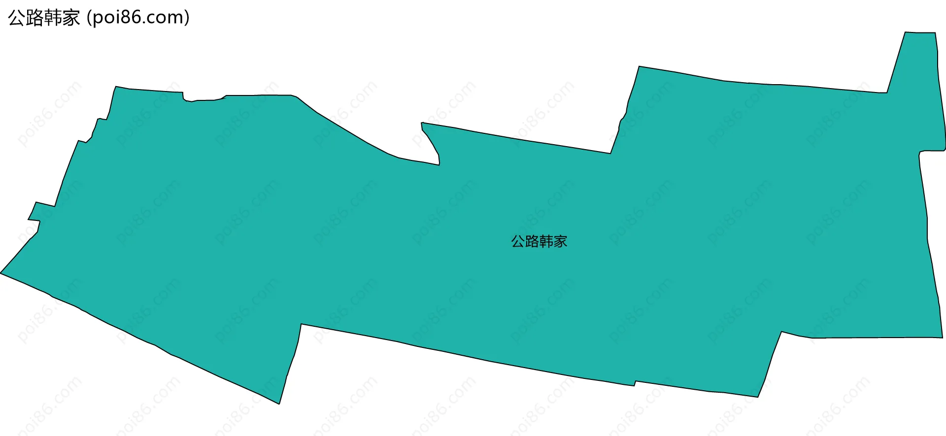 公路韩家边界地图