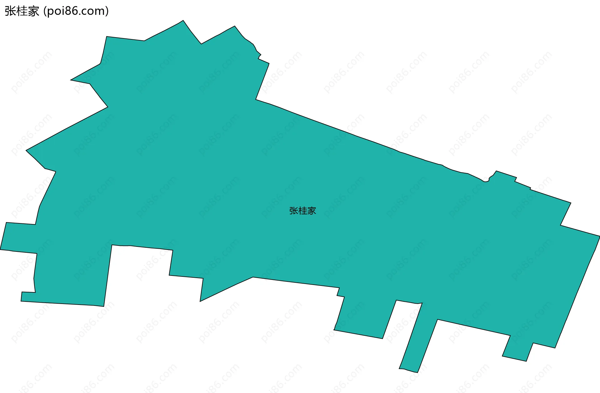 张桂家边界地图