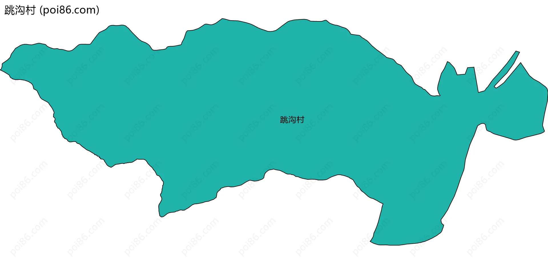跳沟村边界地图