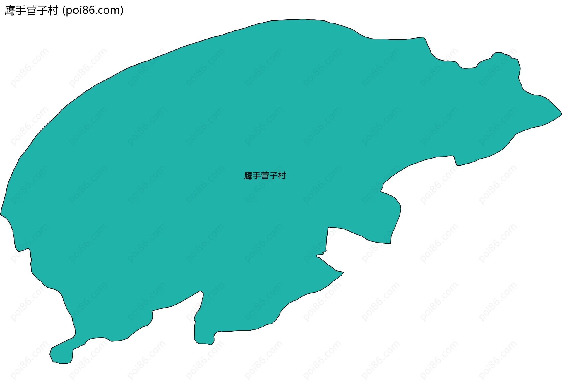 鹰手营子村边界地图