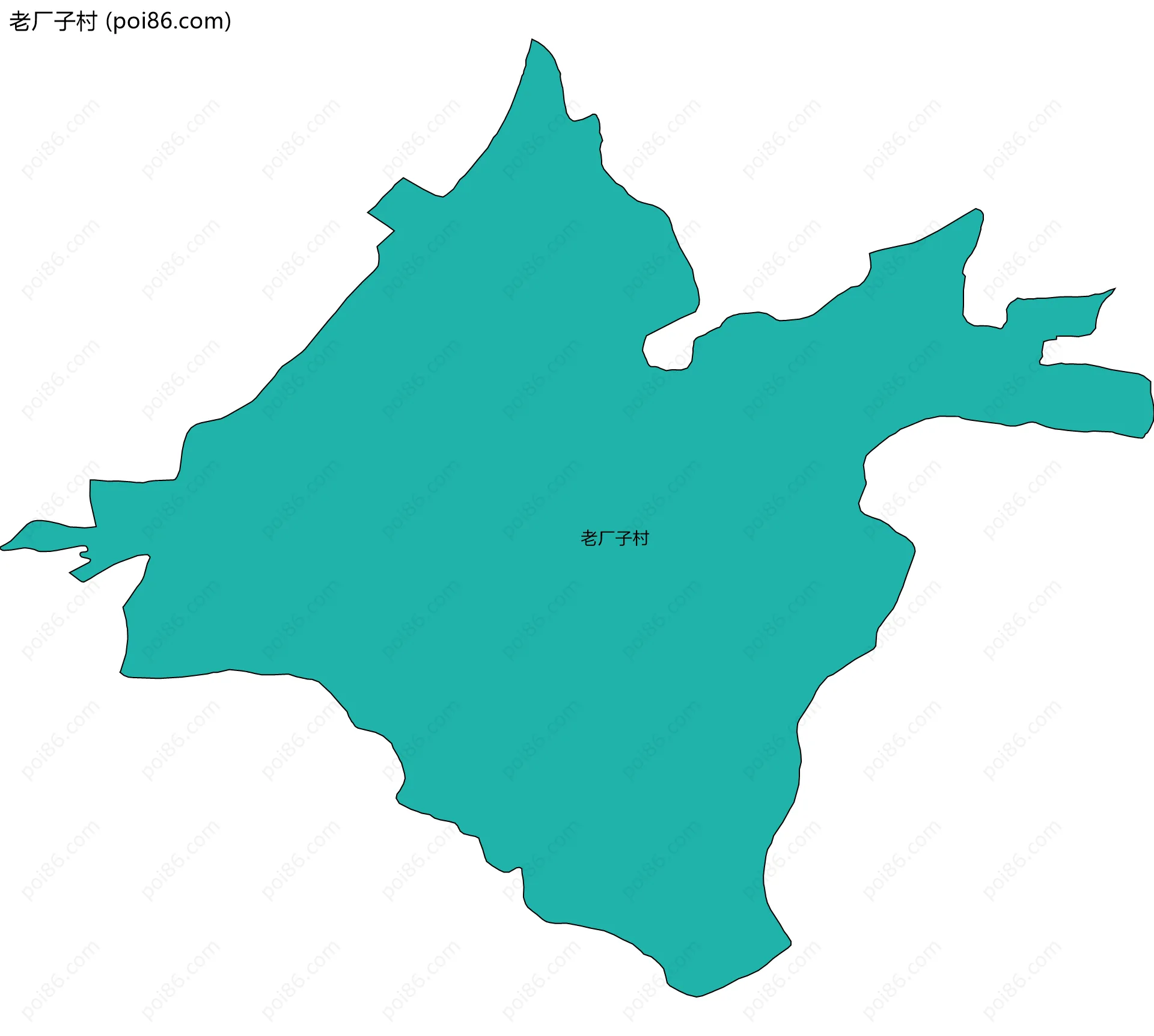 老厂子村边界地图