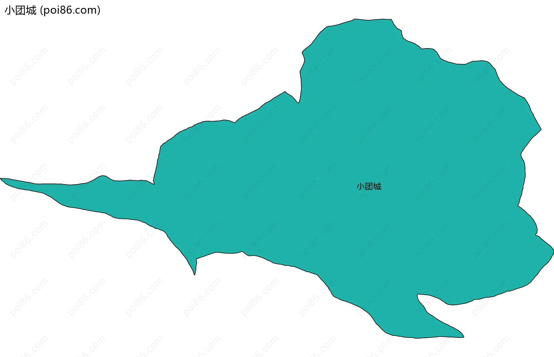 小团城边界地图