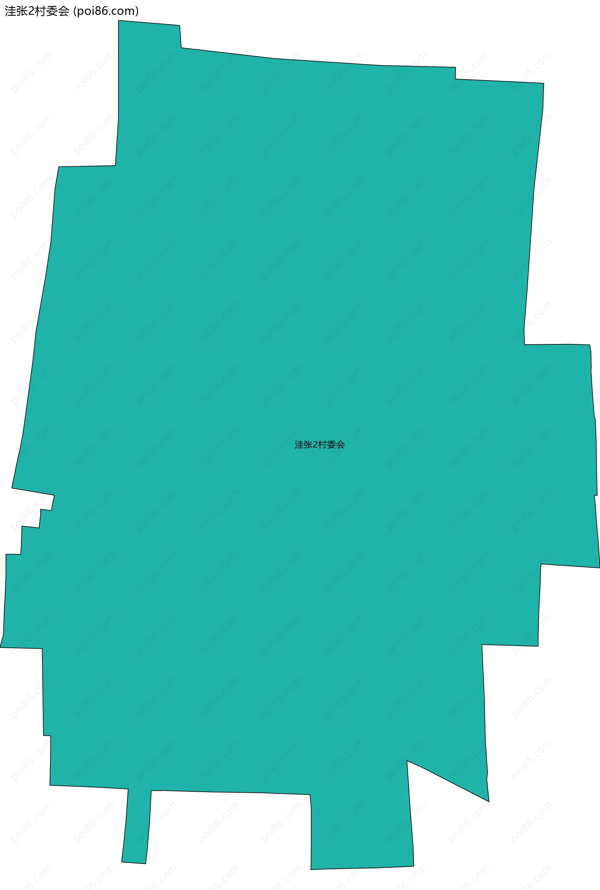 洼张2村委会边界地图