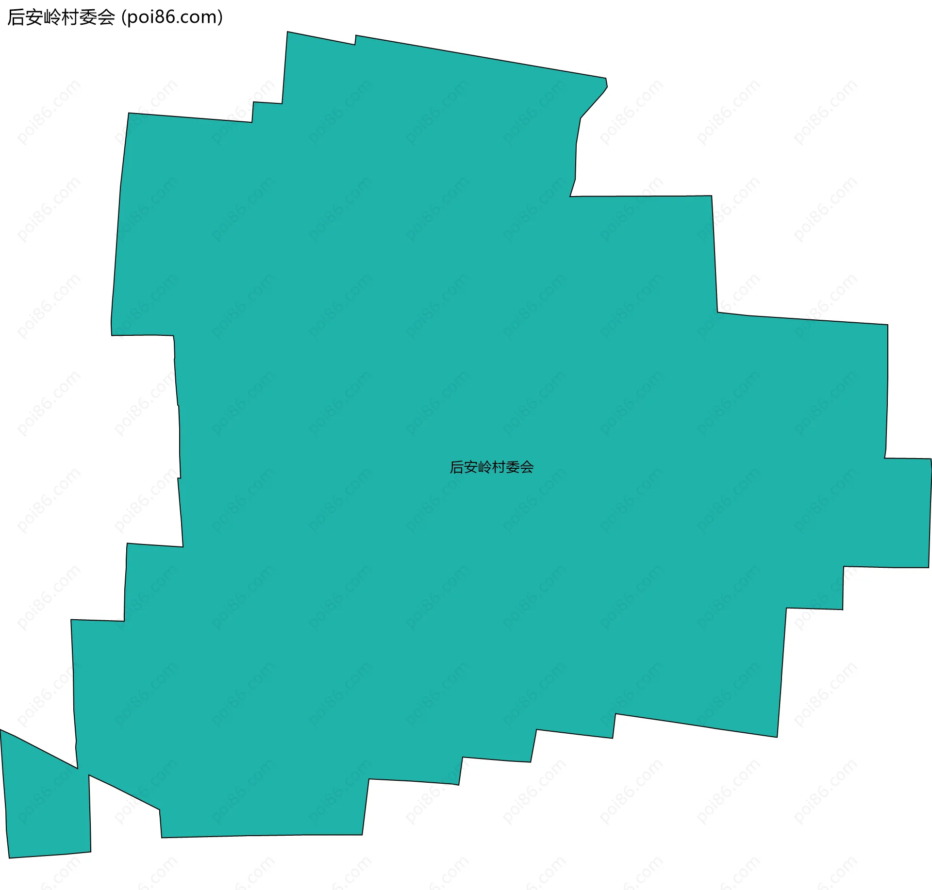 后安岭村委会边界地图