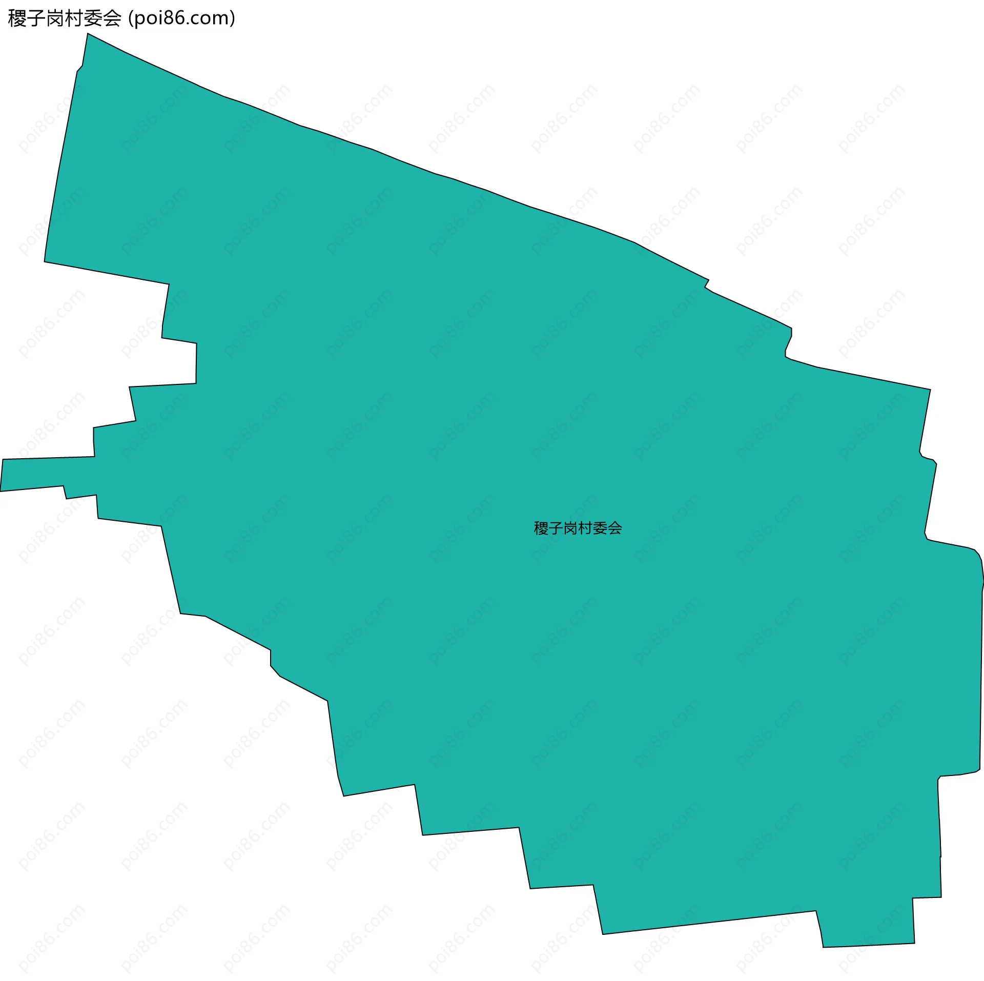 稷子岗村委会边界地图