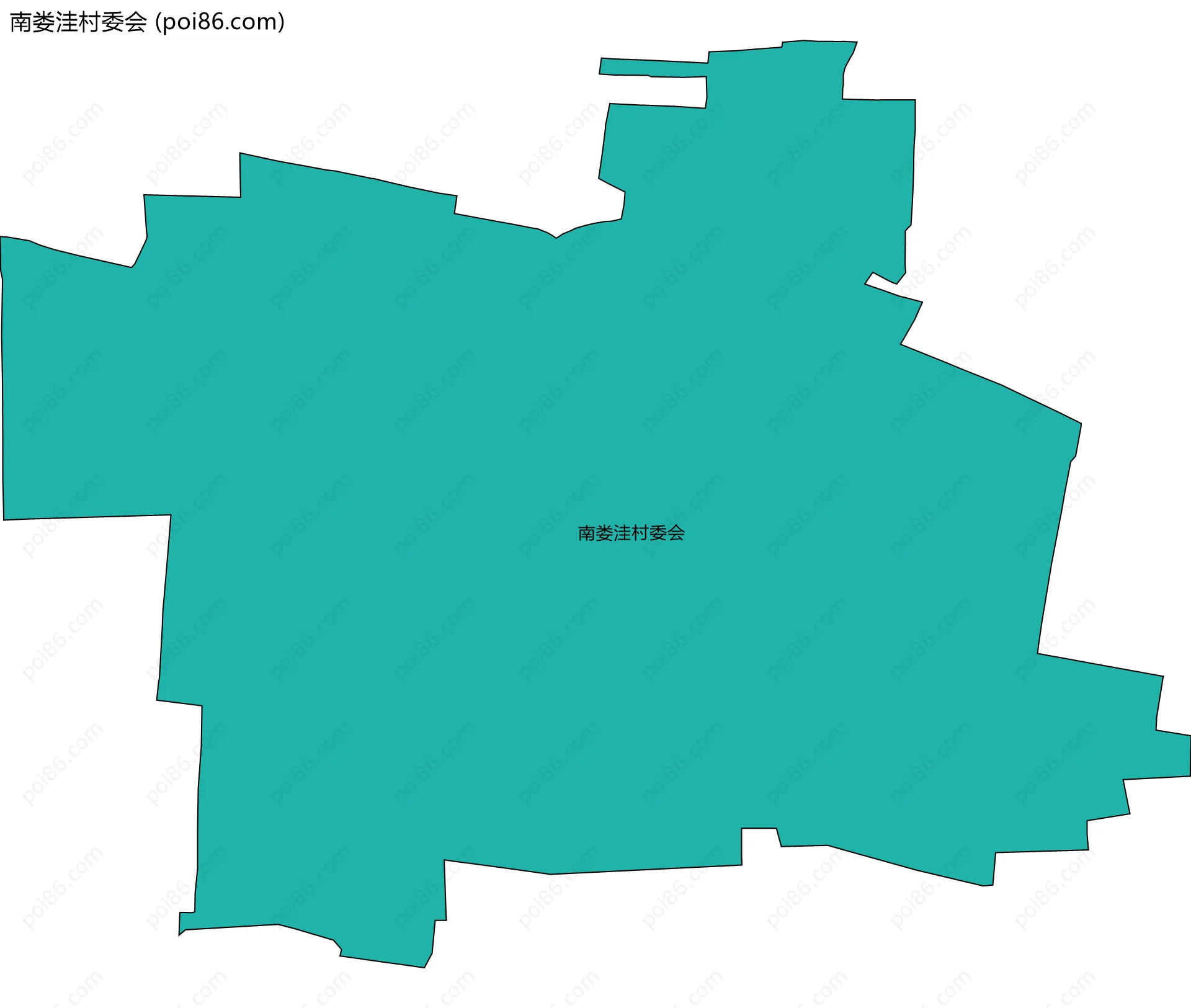 南娄洼村委会边界地图