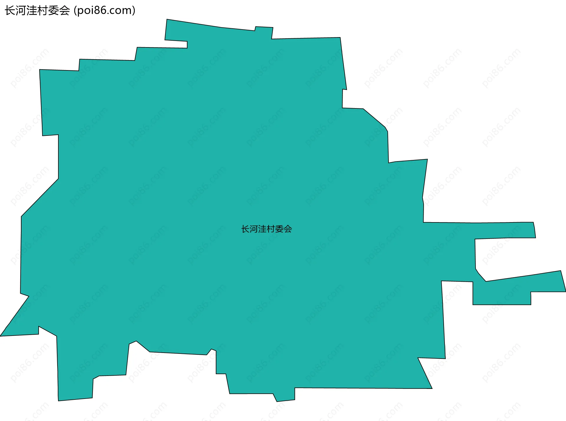 长河洼村委会边界地图