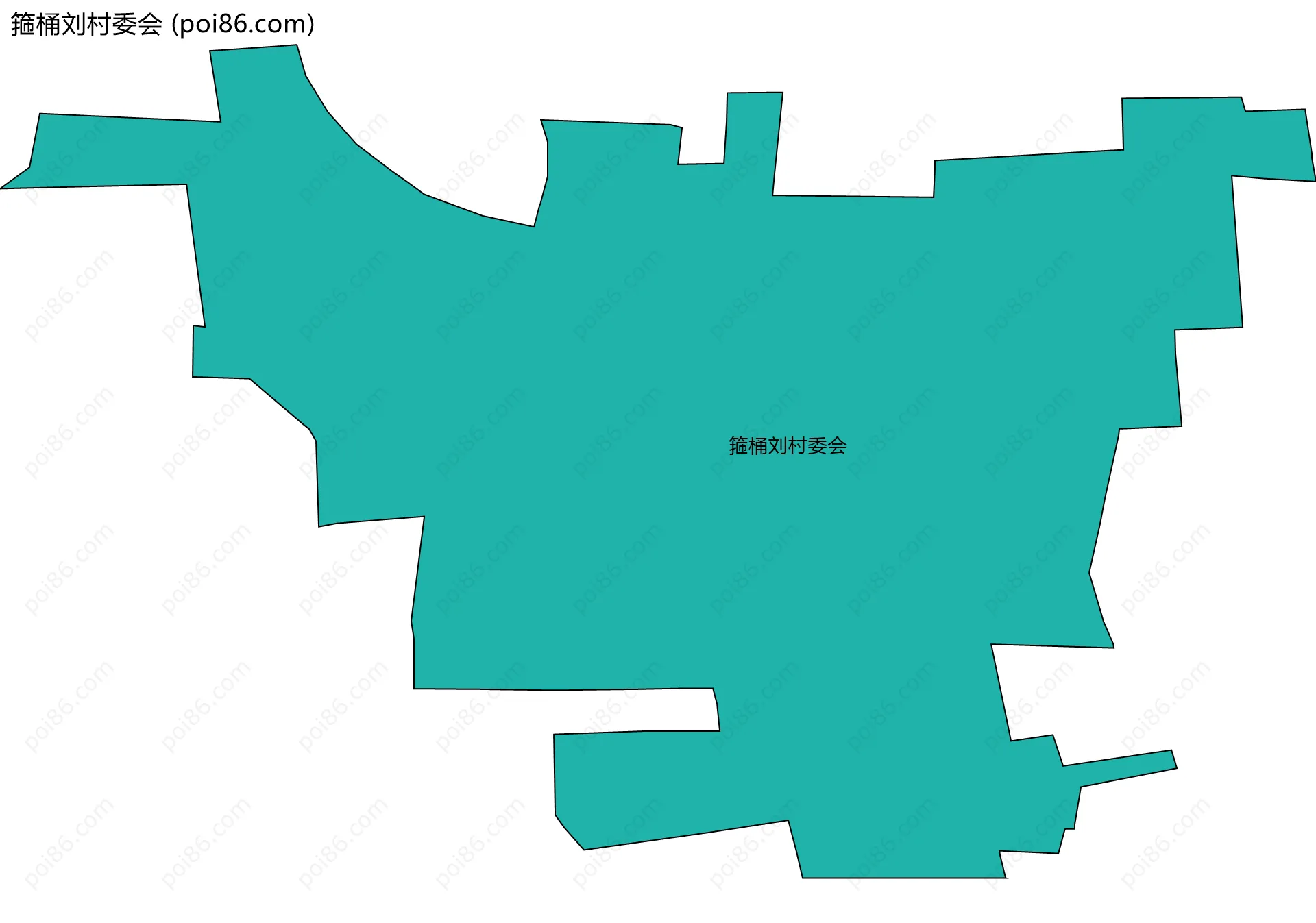 箍桶刘村委会边界地图
