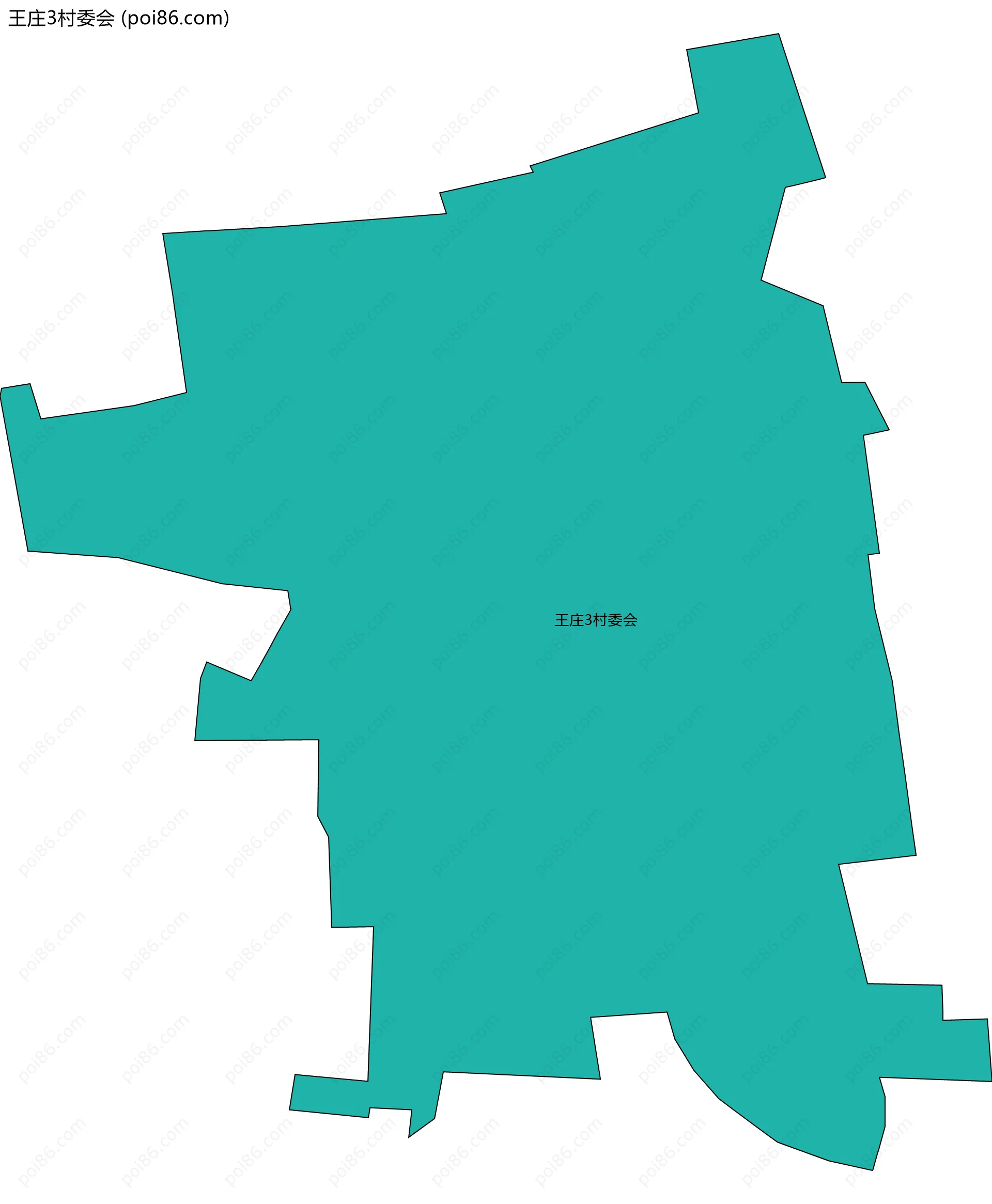 王庄3村委会边界地图
