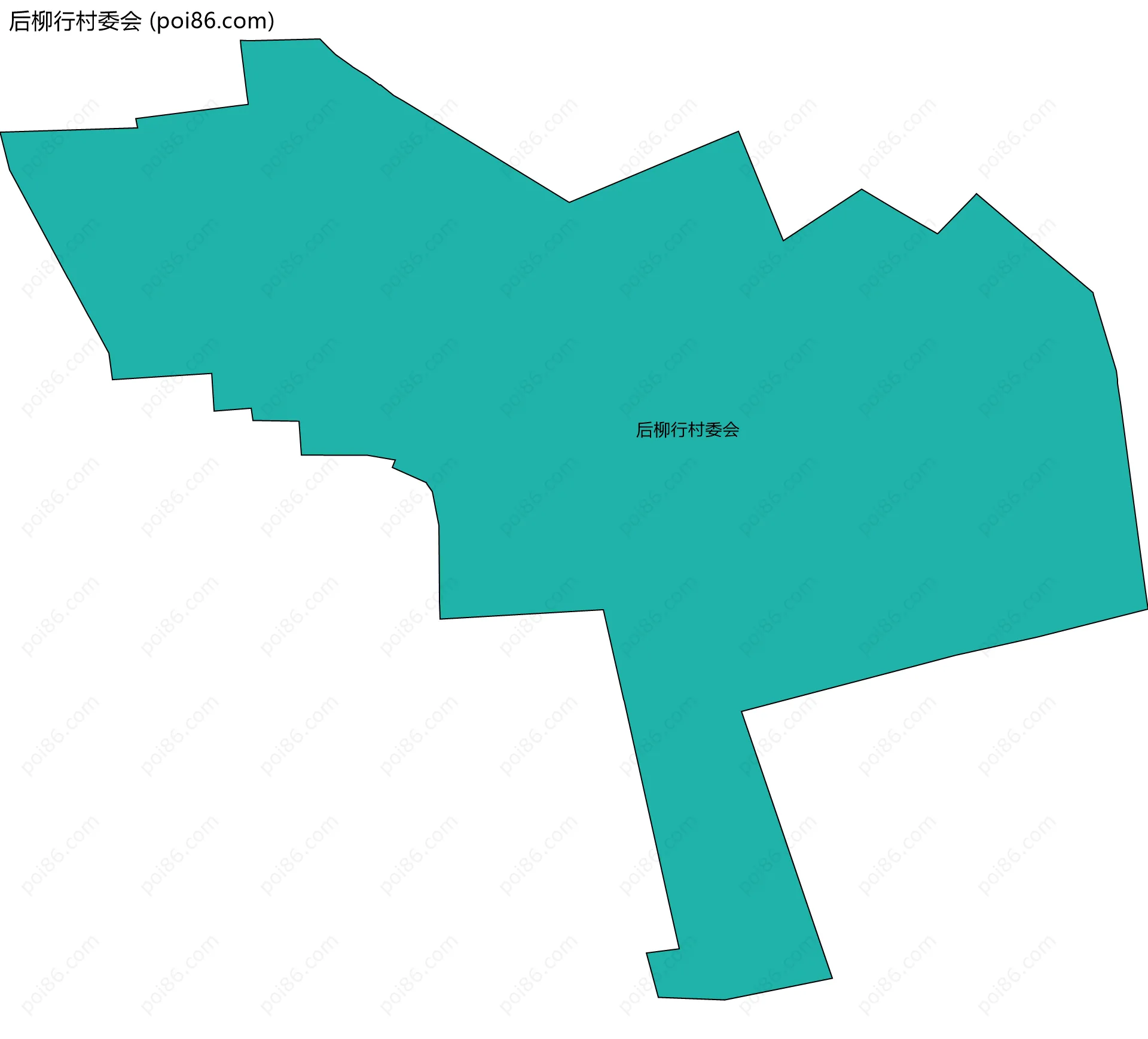后柳行村委会边界地图