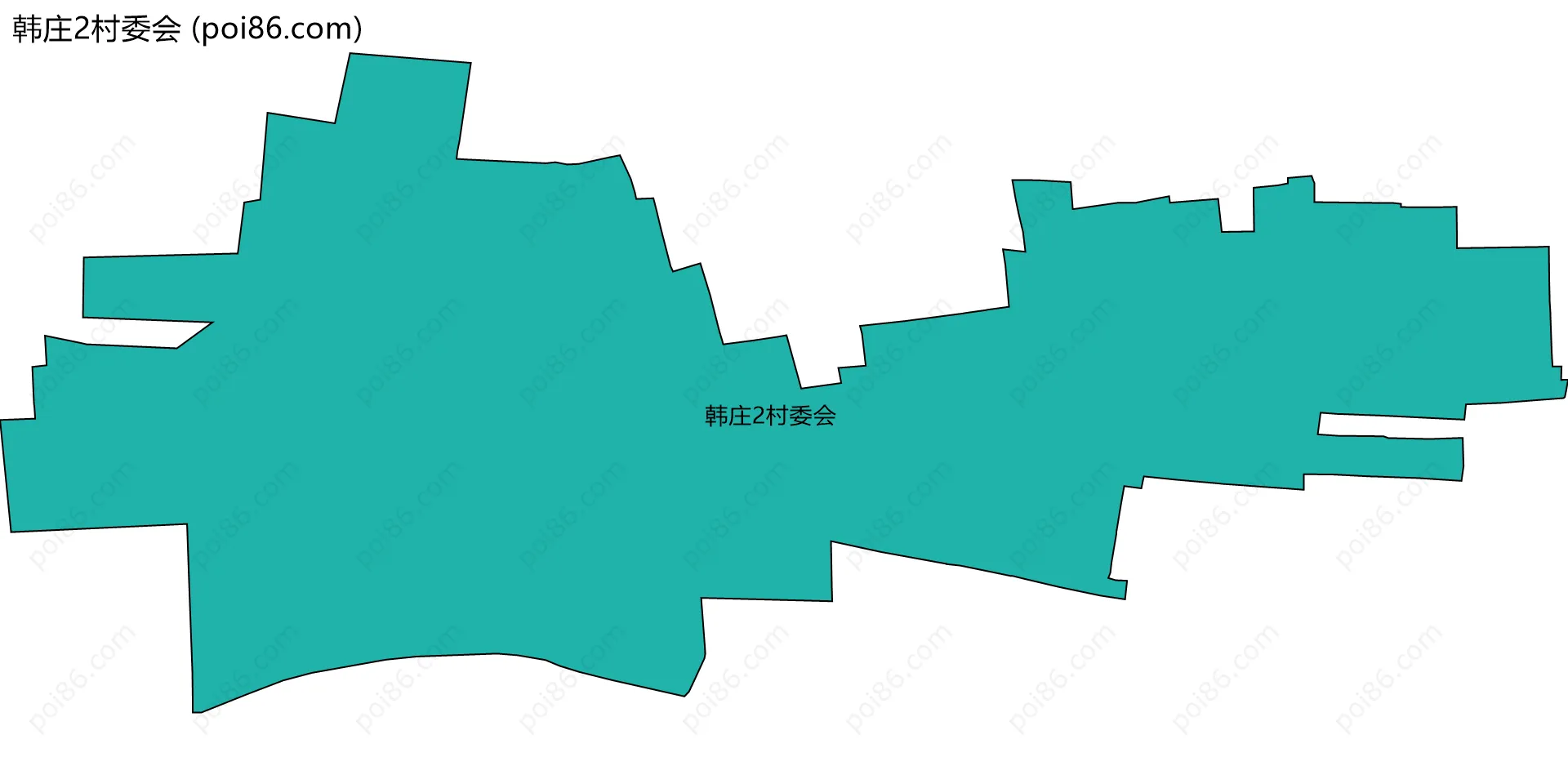 韩庄2村委会边界地图