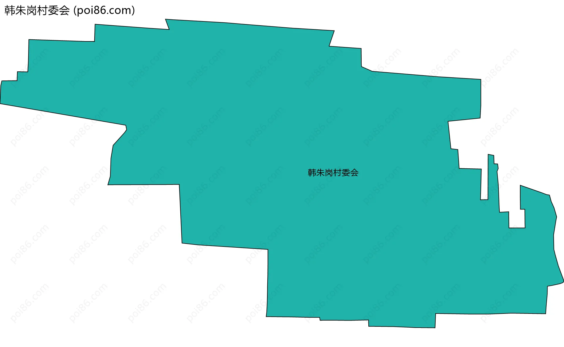 韩朱岗村委会边界地图
