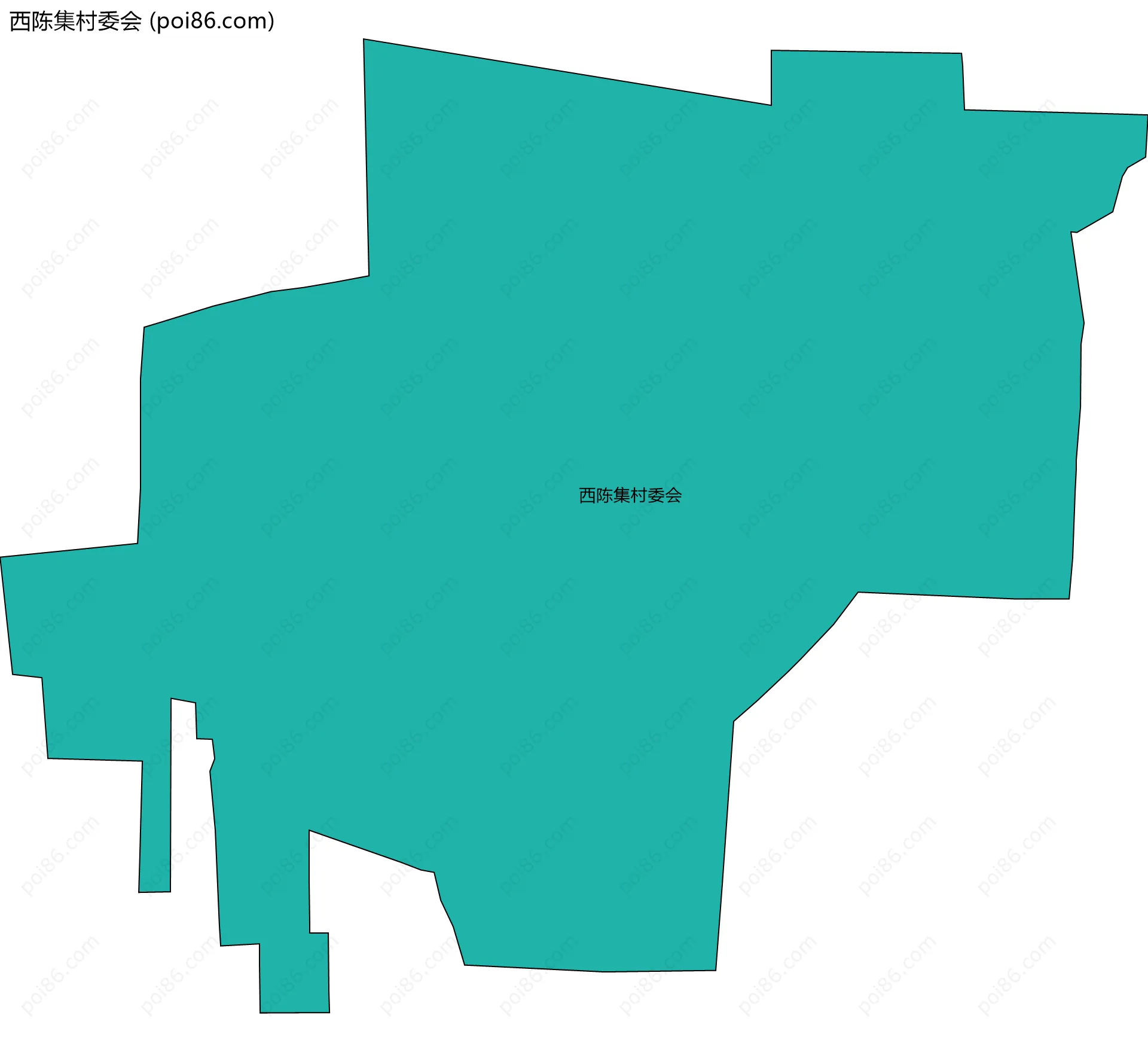 西陈集村委会边界地图