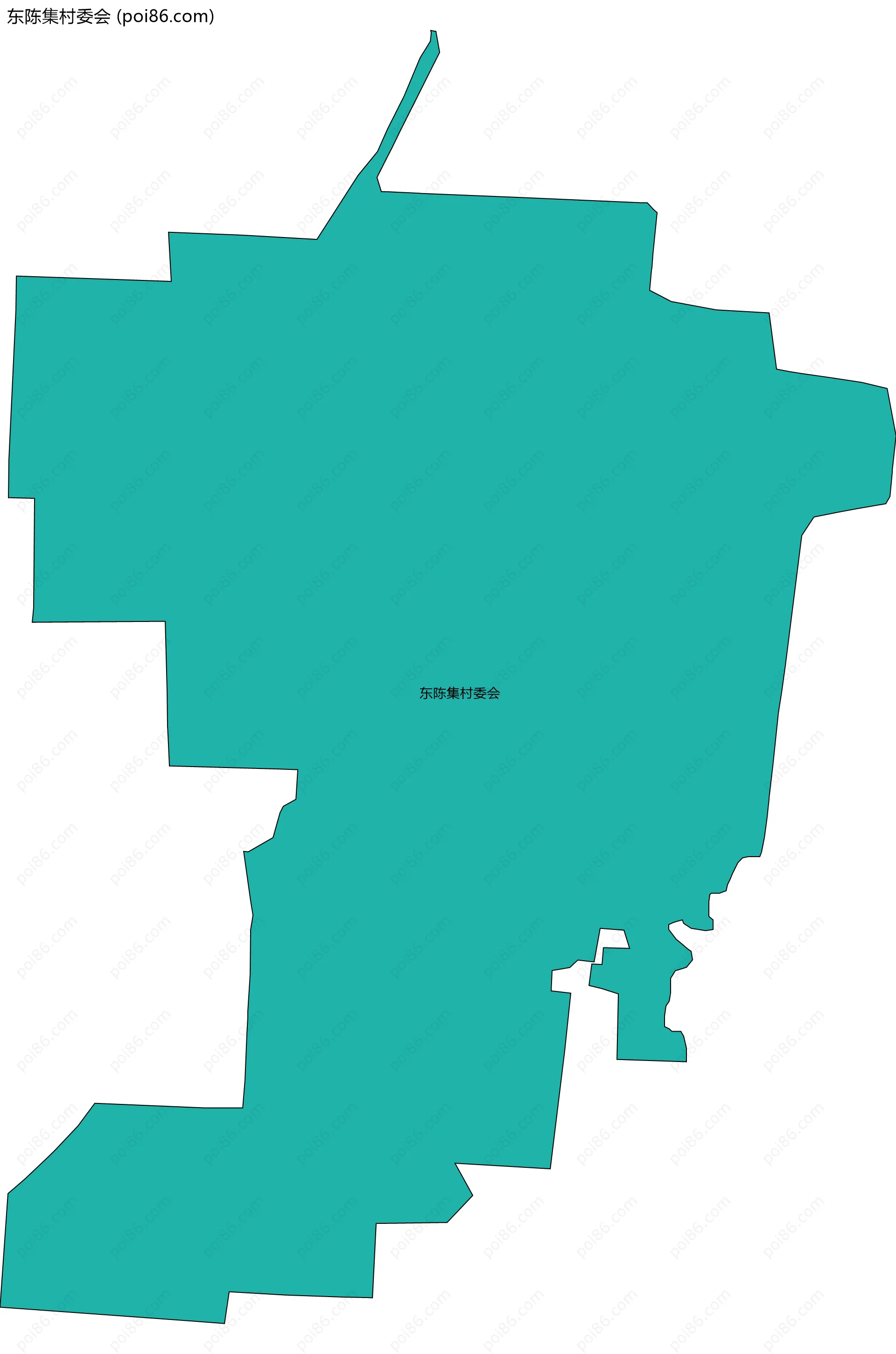 东陈集村委会边界地图