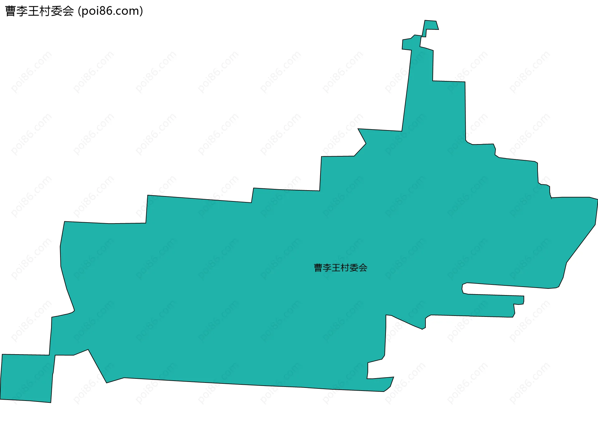 曹李王村委会边界地图