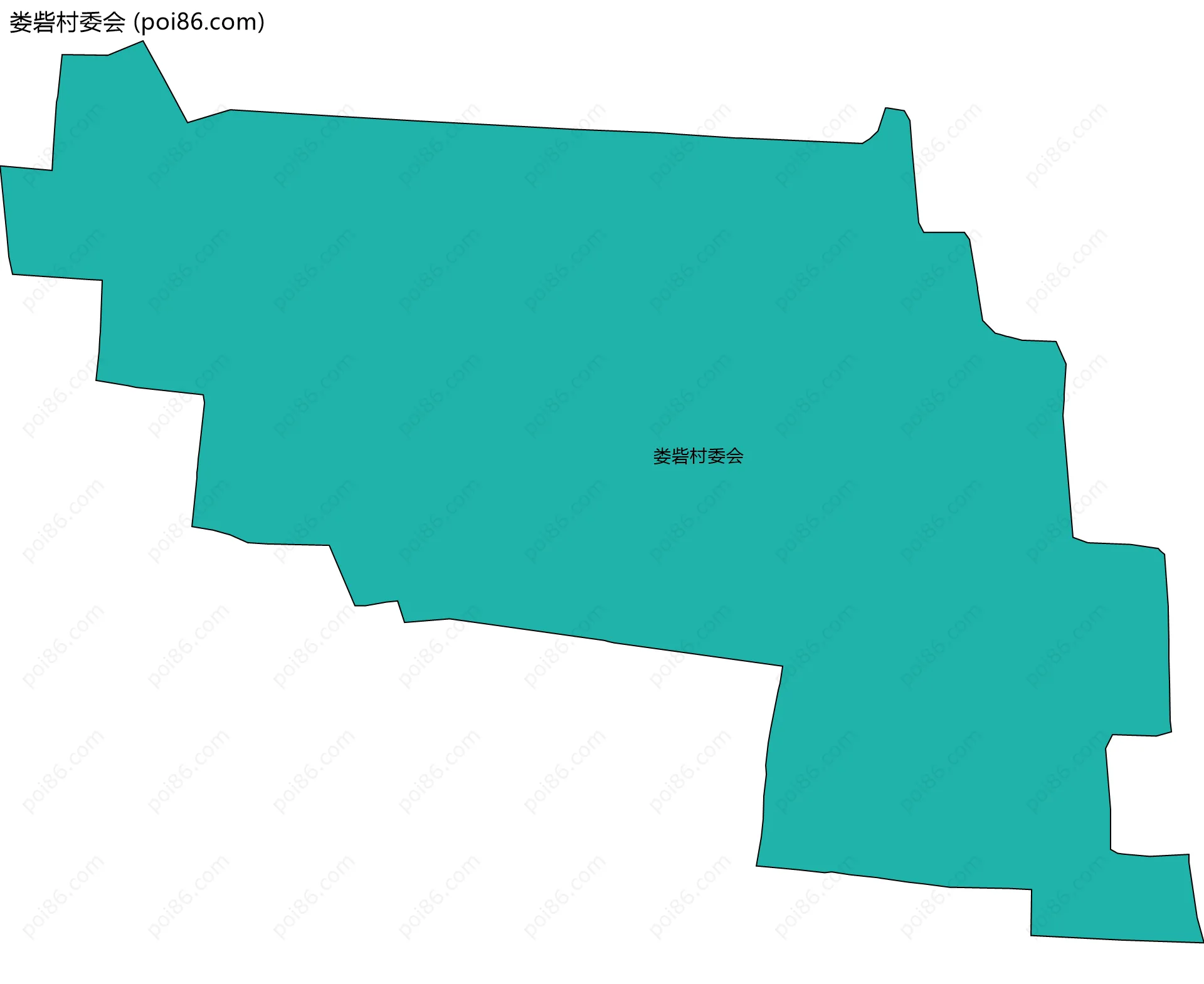娄砦村委会边界地图