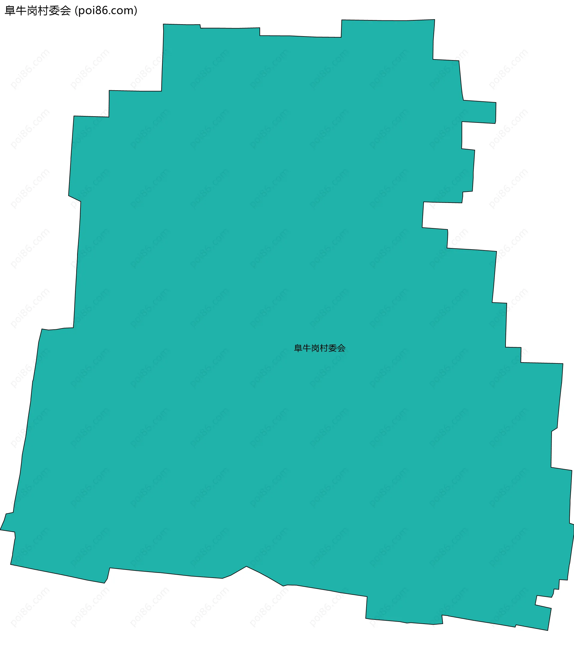 阜牛岗村委会边界地图