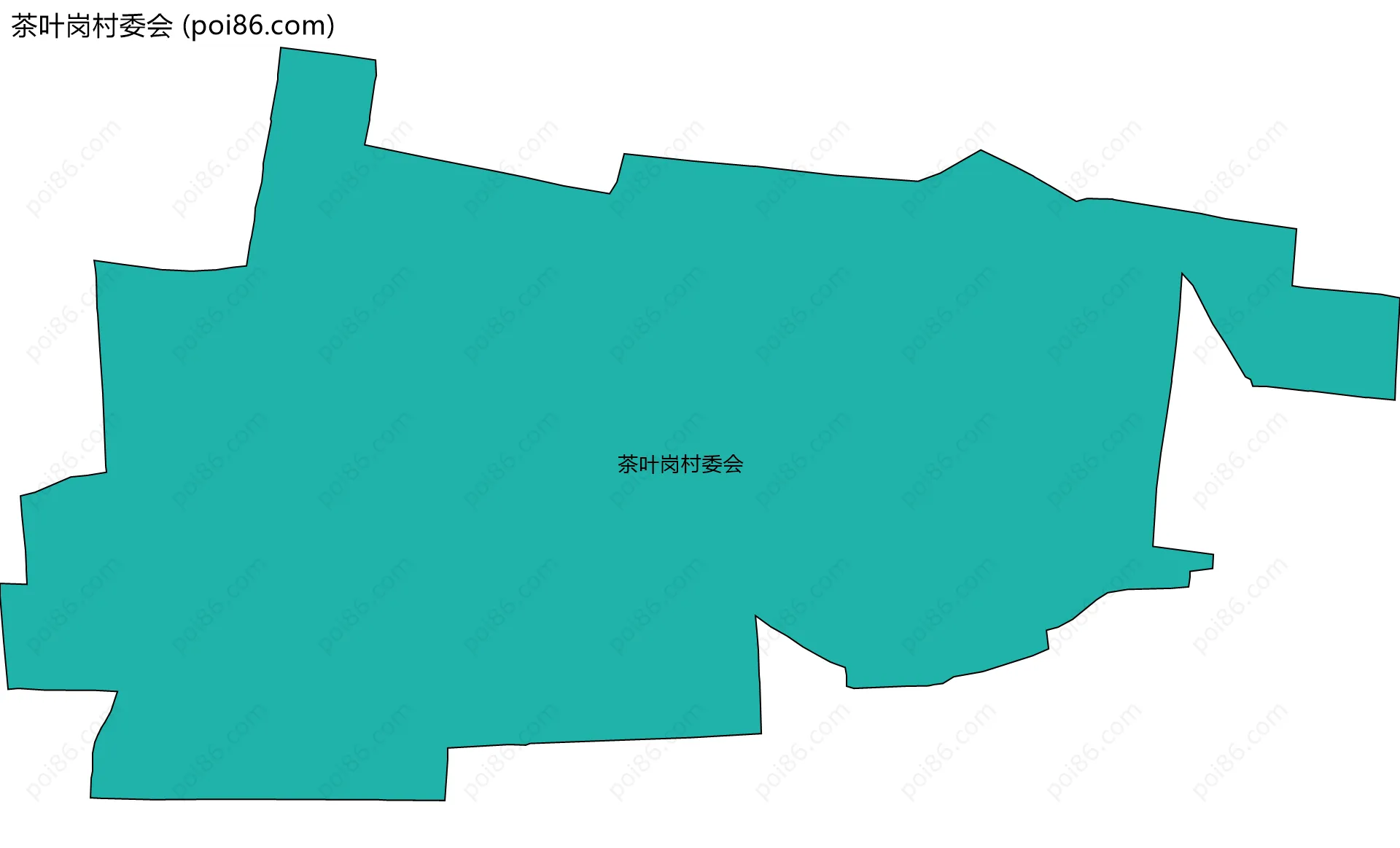 茶叶岗村委会边界地图