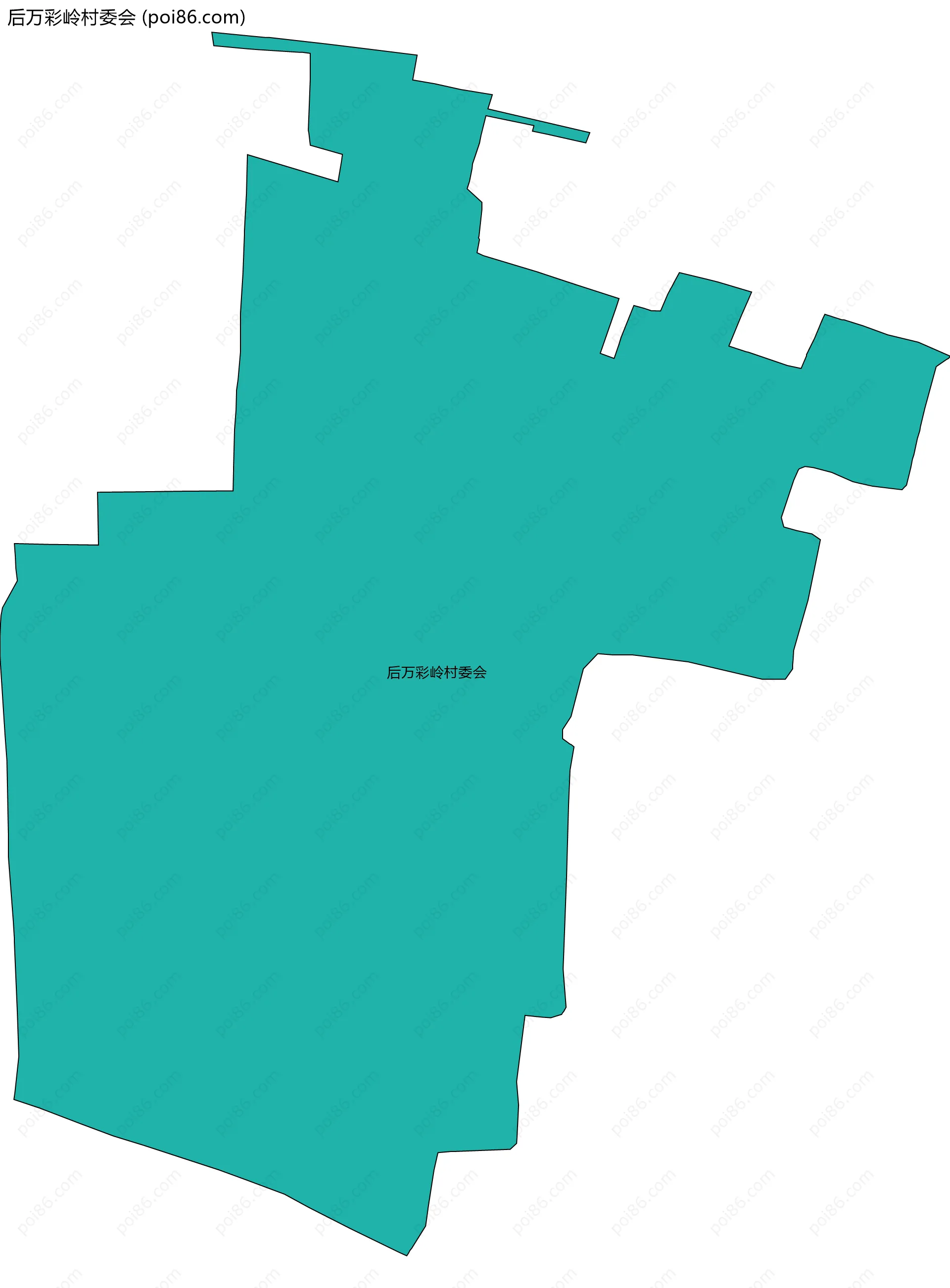 后万彩岭村委会边界地图