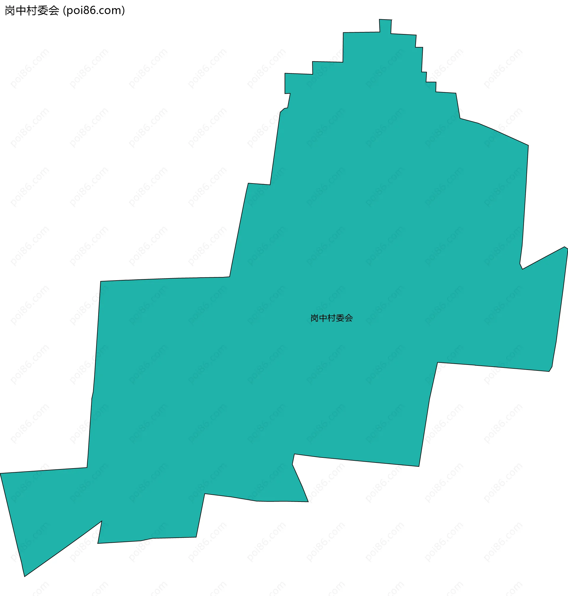 岗中村委会边界地图
