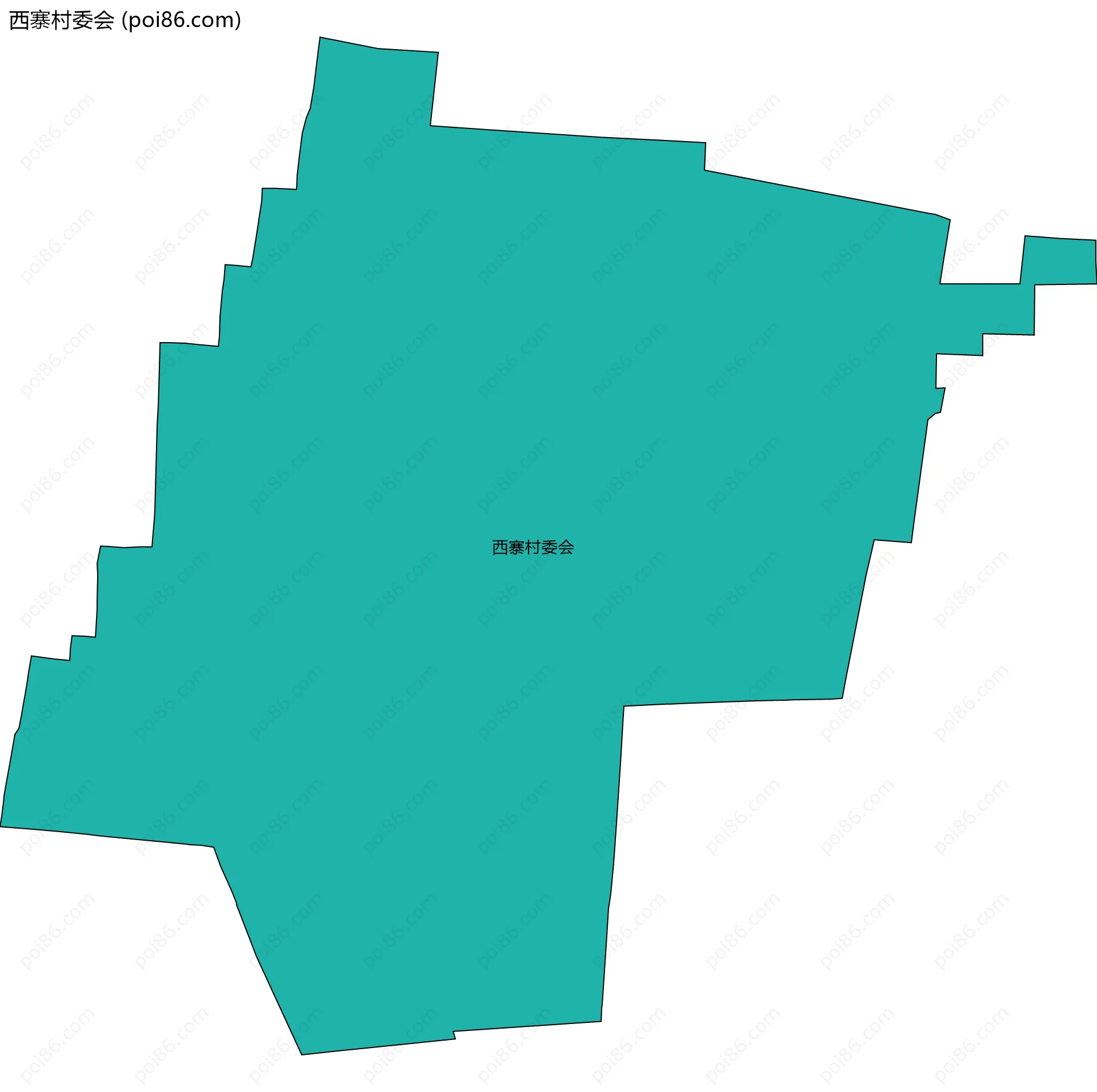 西寨村委会边界地图