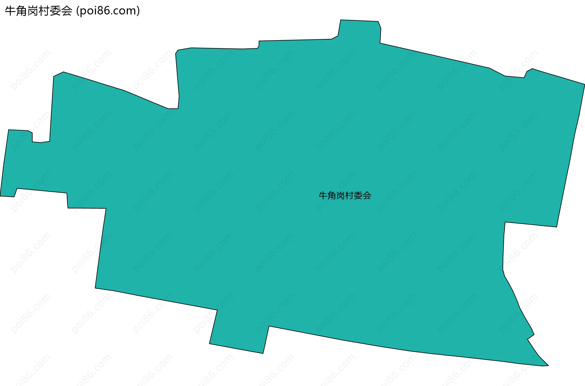 牛角岗村委会边界地图