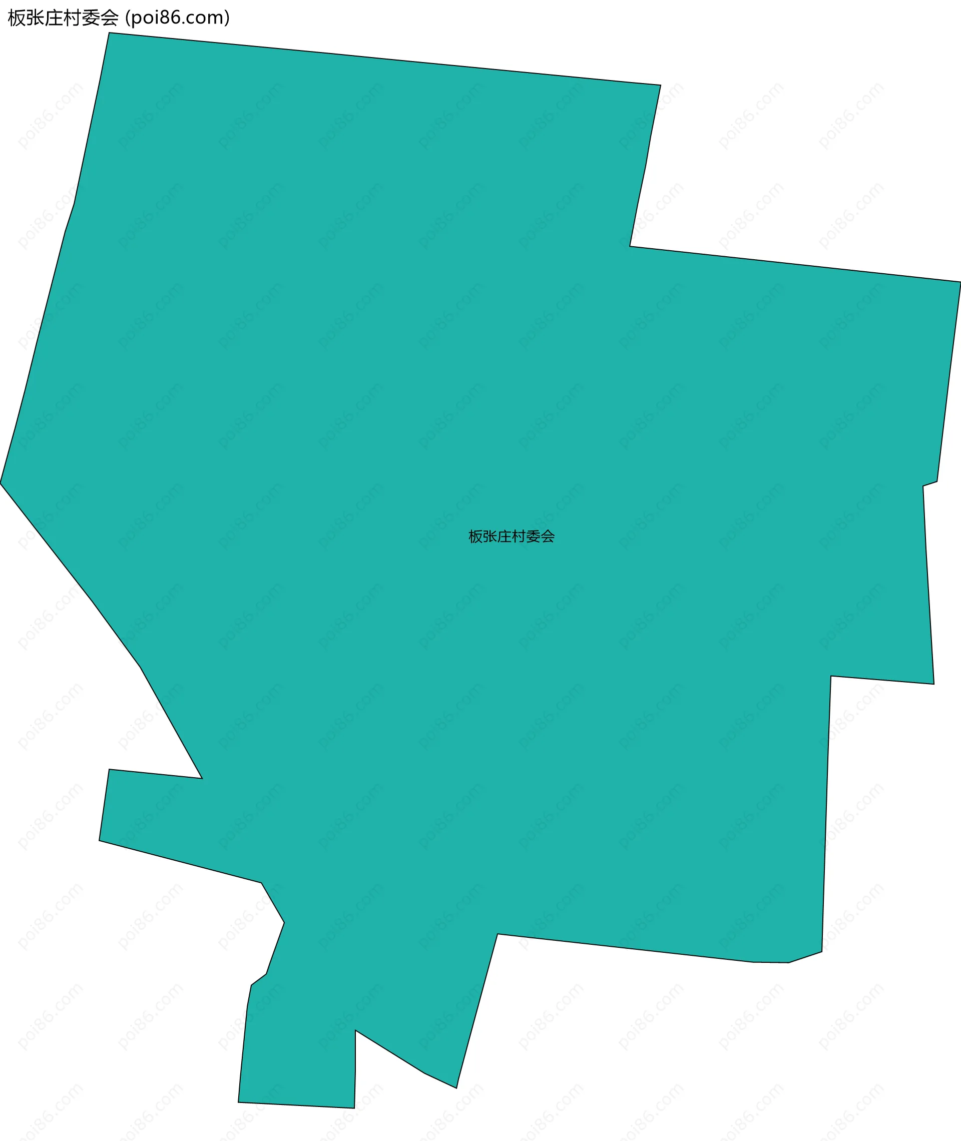 板张庄村委会边界地图