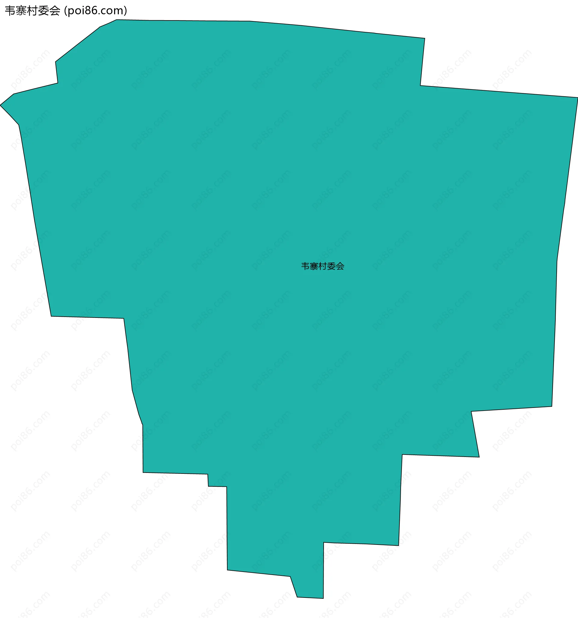 韦寨村委会边界地图