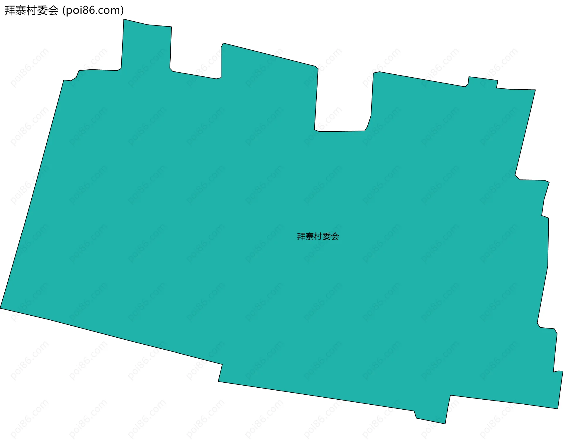 拜寨村委会边界地图
