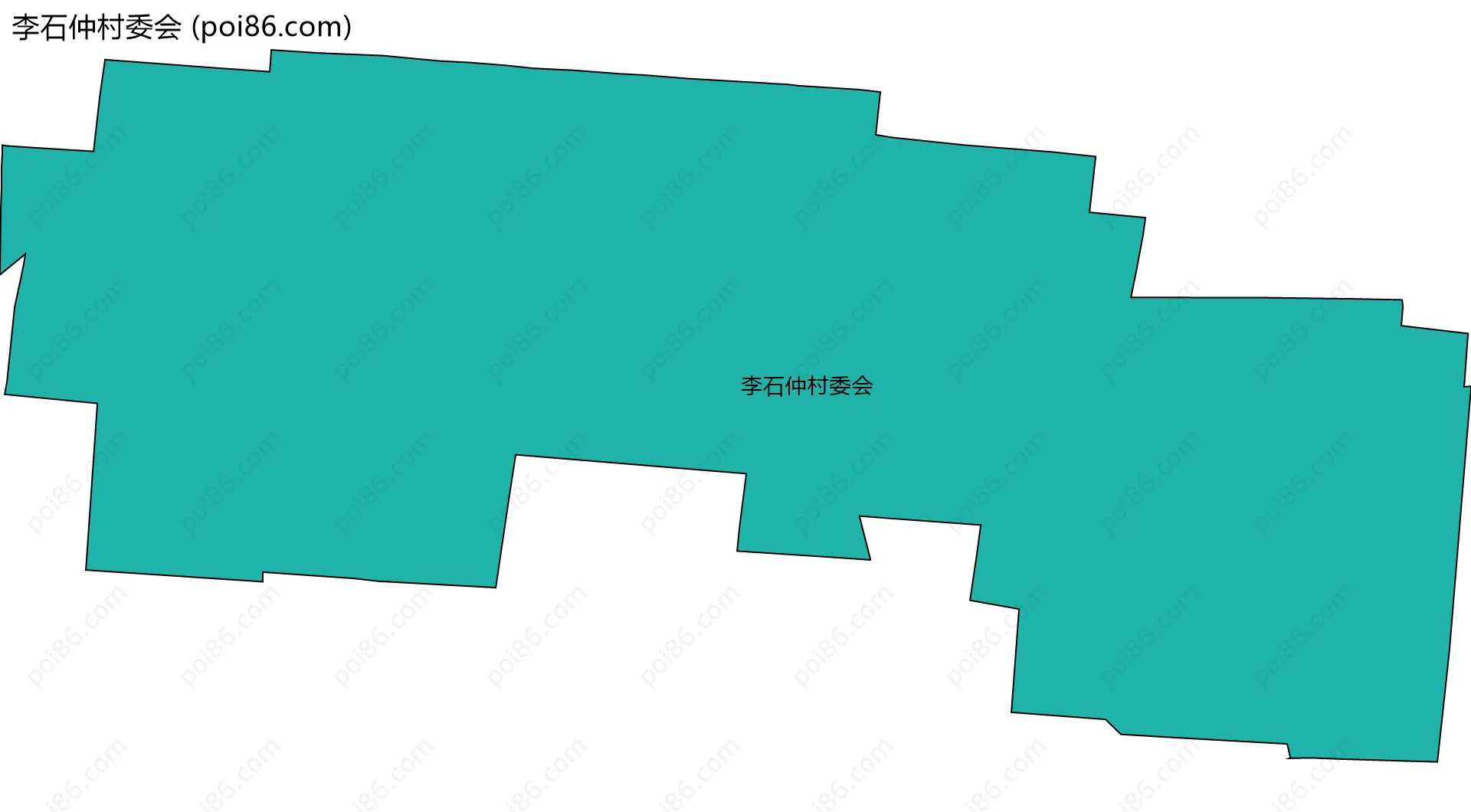 李石仲村委会边界地图