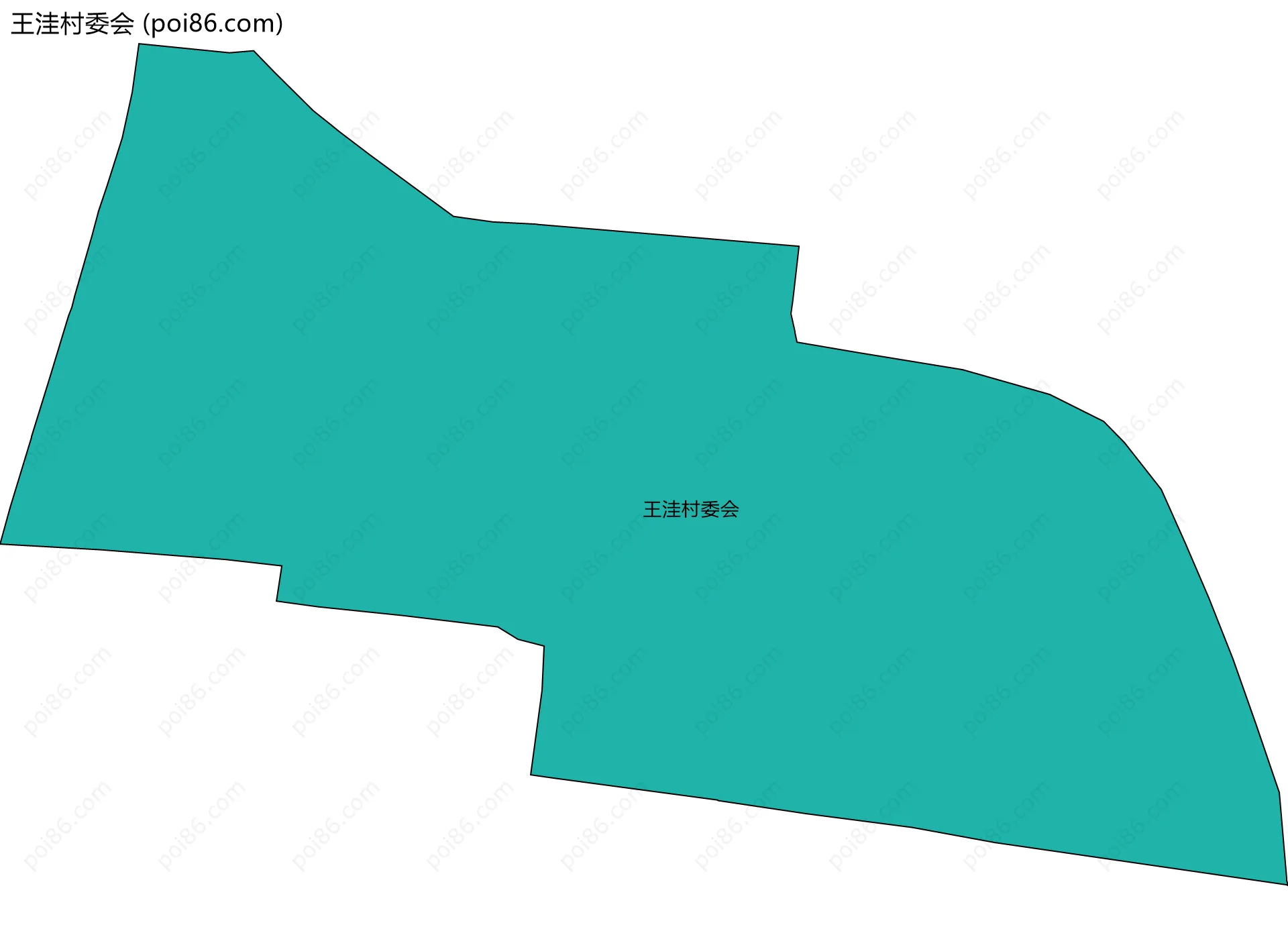 王洼村委会边界地图