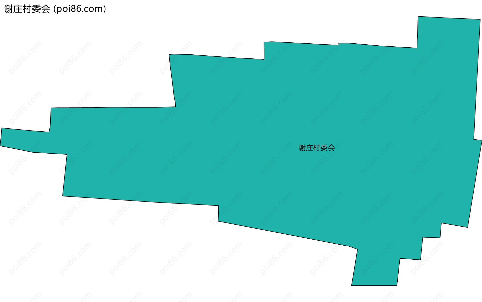 谢庄村委会边界地图