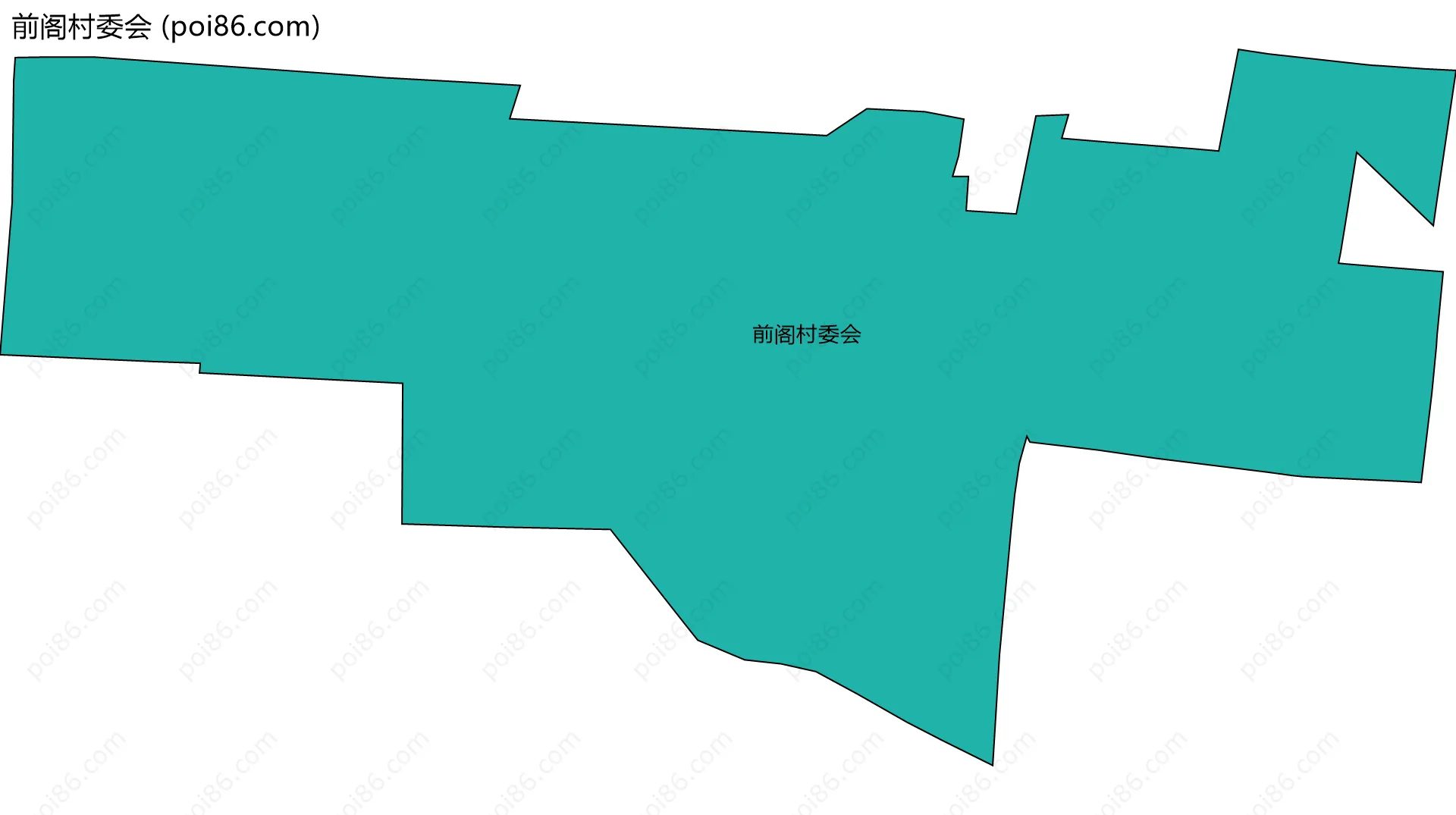 前阁村委会边界地图