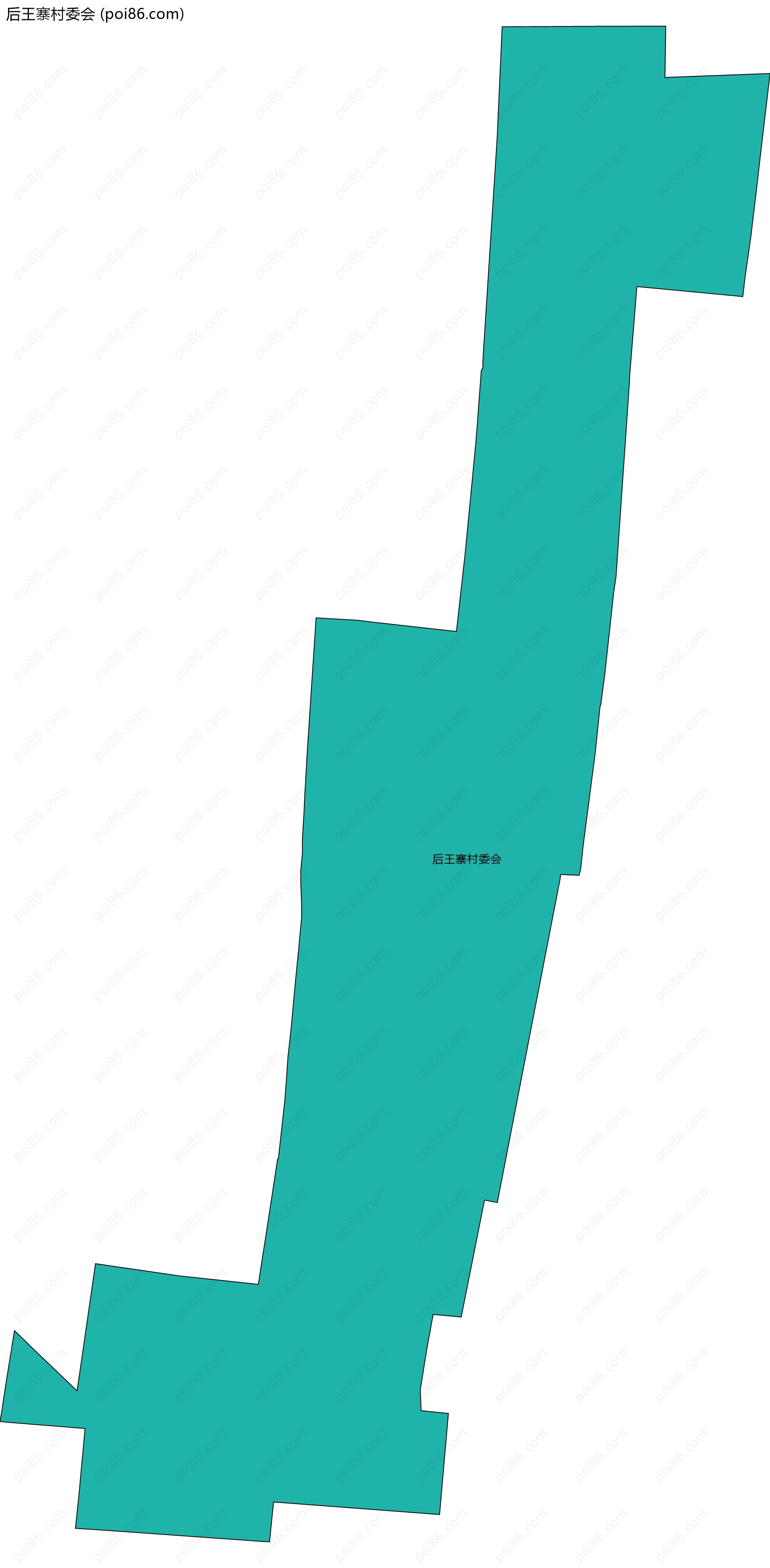 后王寨村委会边界地图