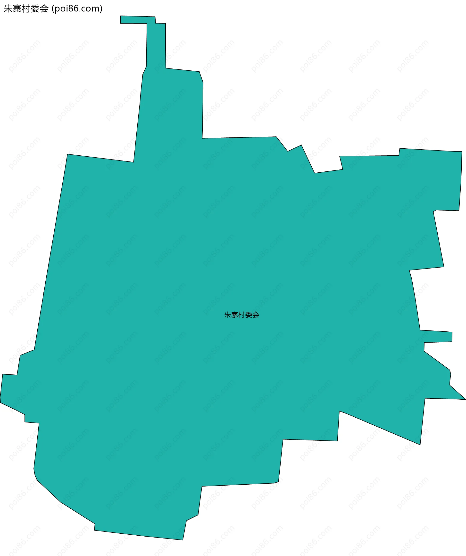 朱寨村委会边界地图